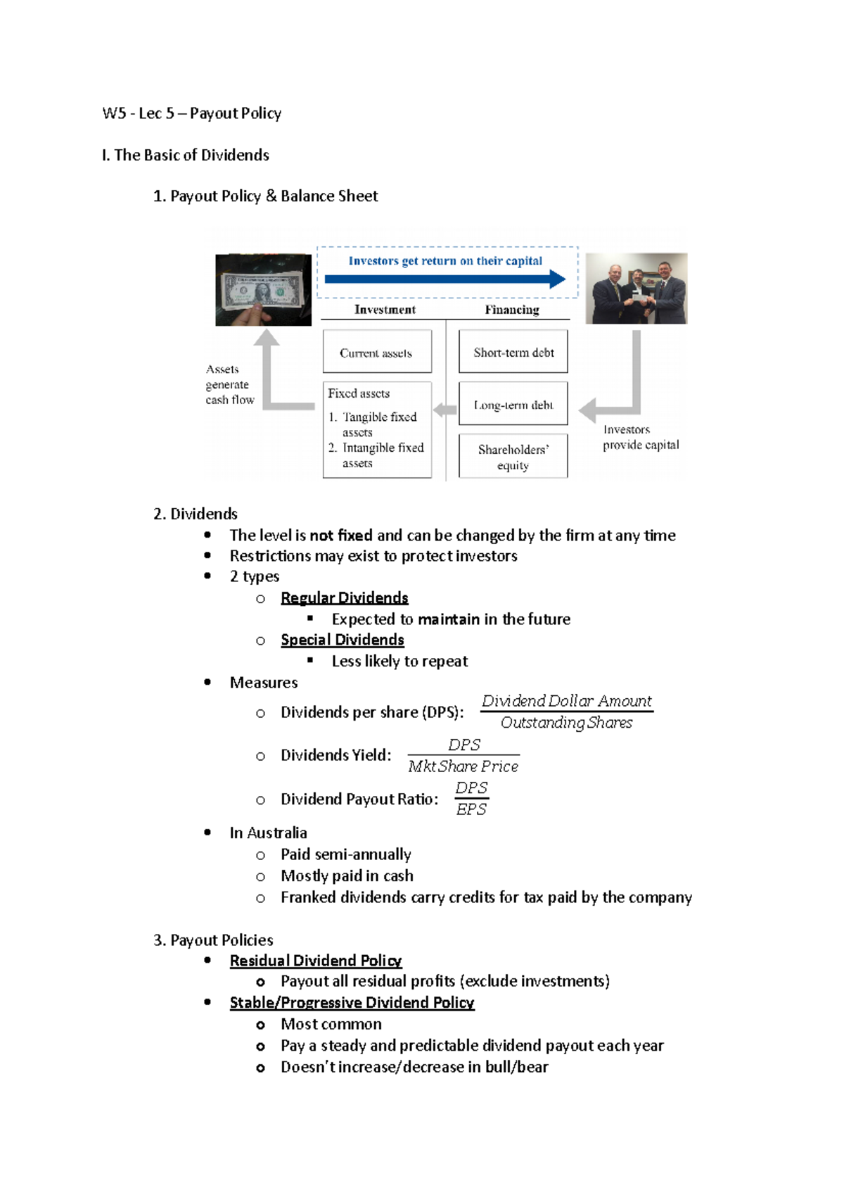 Corporate Finance Decision Making Topic 5 Notes FNCE20005 Unimelb Studocu