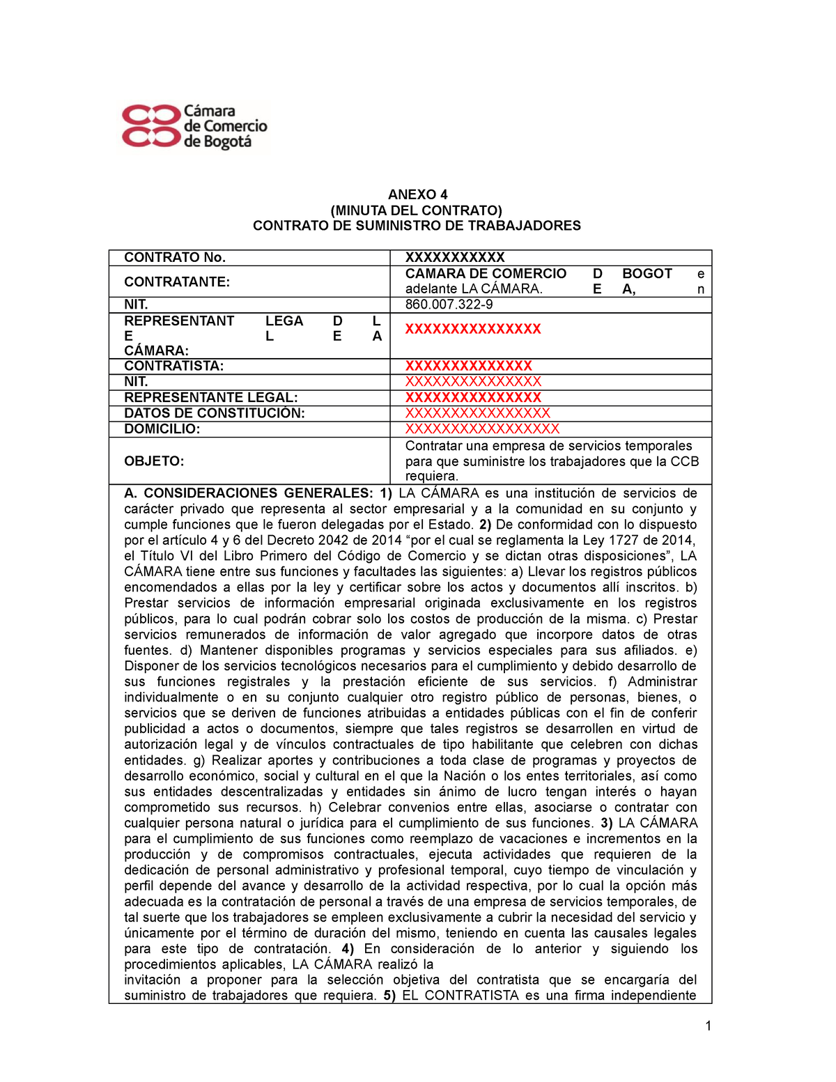 Anexo 4. Minuta Contrato Suministro-convertido - 1 ANEXO 4 (MINUTA DEL ...