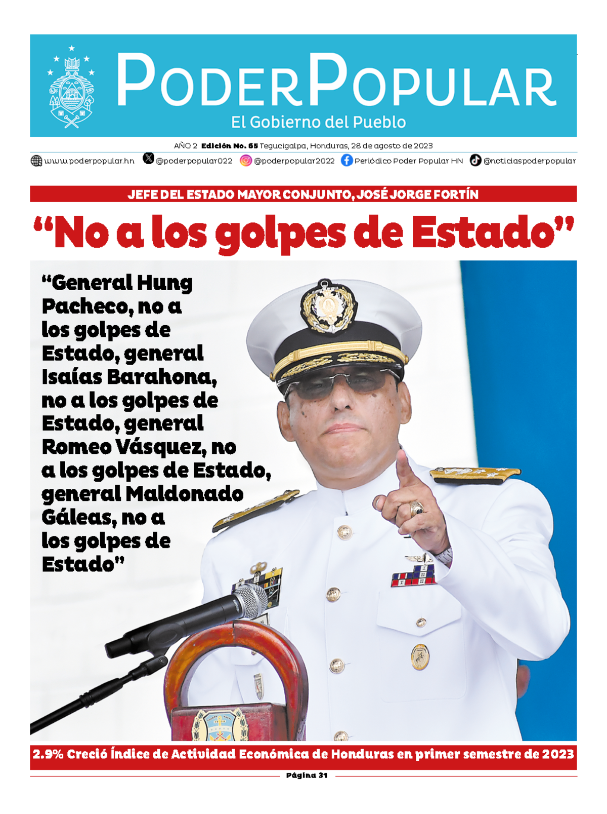 Poder Popular Edición 65 - 1 Lunes 28 de agosto de 2023 2% Creció ...