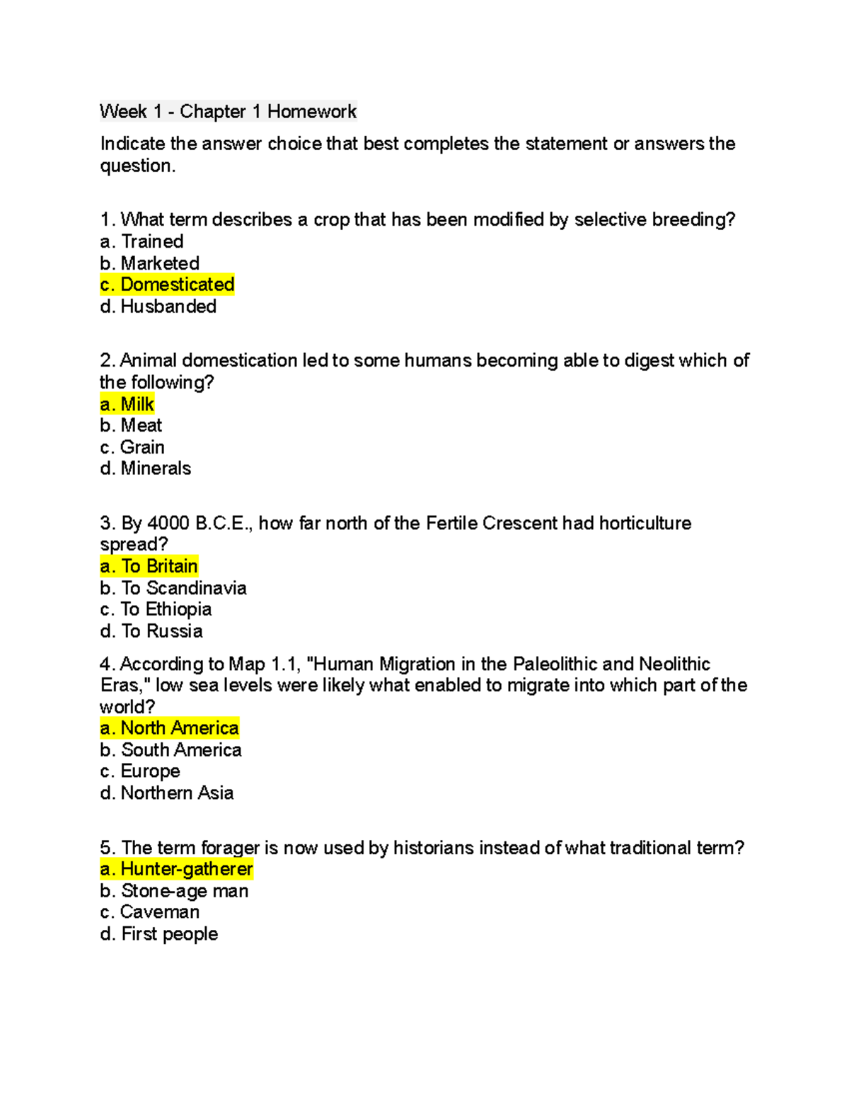 CH 1 HW - Homework - Week 1 - Chapter 1 Homework Indicate The Answer ...