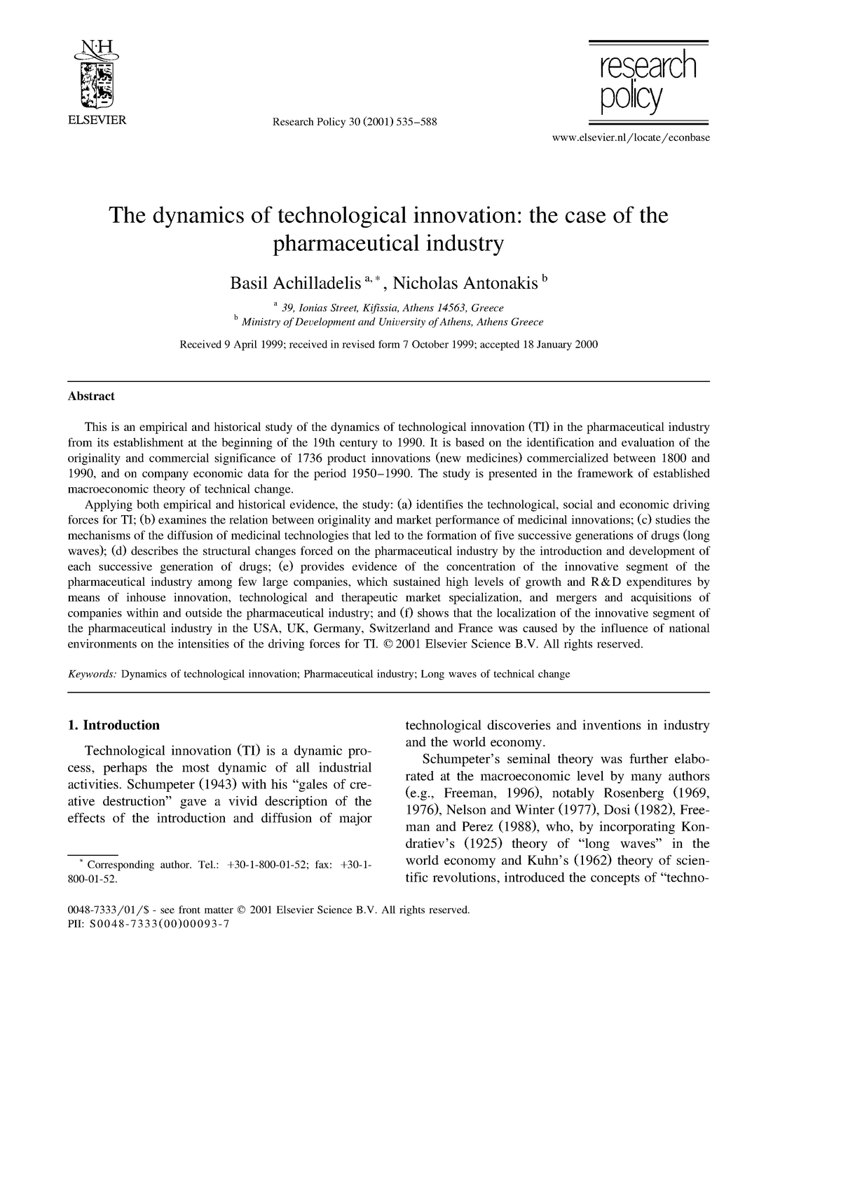 phd thesis on technological innovation