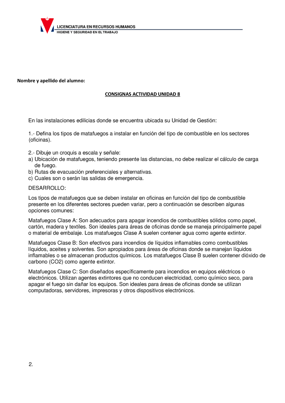 Actividad Unidad 8 Ucasal - Nombre Y Apellido Del Alumno: CONSIGNAS ...