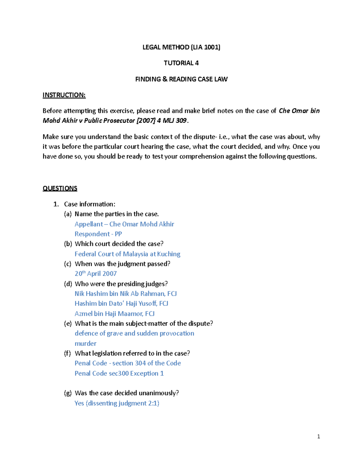 Tutorial 4 Legal Method Reading Cases Legal Method Lia 1001 Tutorial 4 Finding Reading Tutorial 4 Legal Method Reading Cases Legal Method Lia 1001 Tutorial 4 Finding Reading