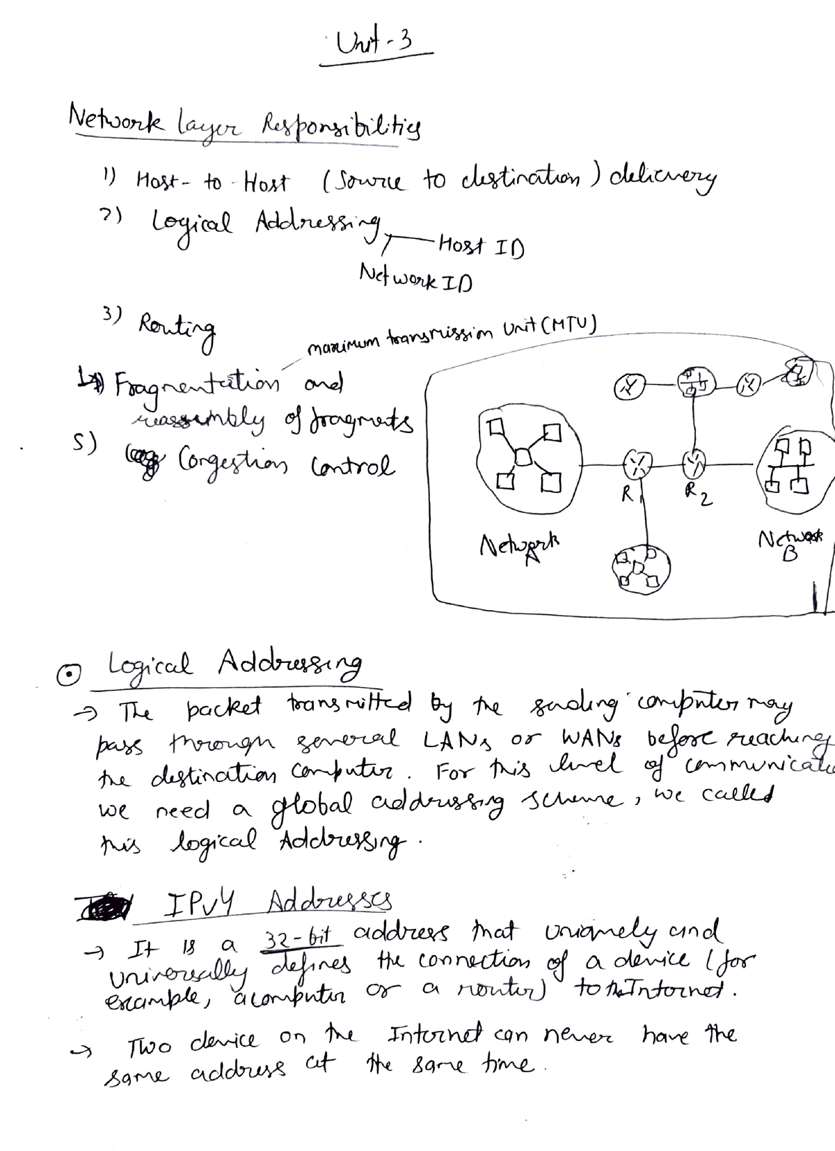 Unit3notes - Unit 3 Computer Networks - Btech - Studocu