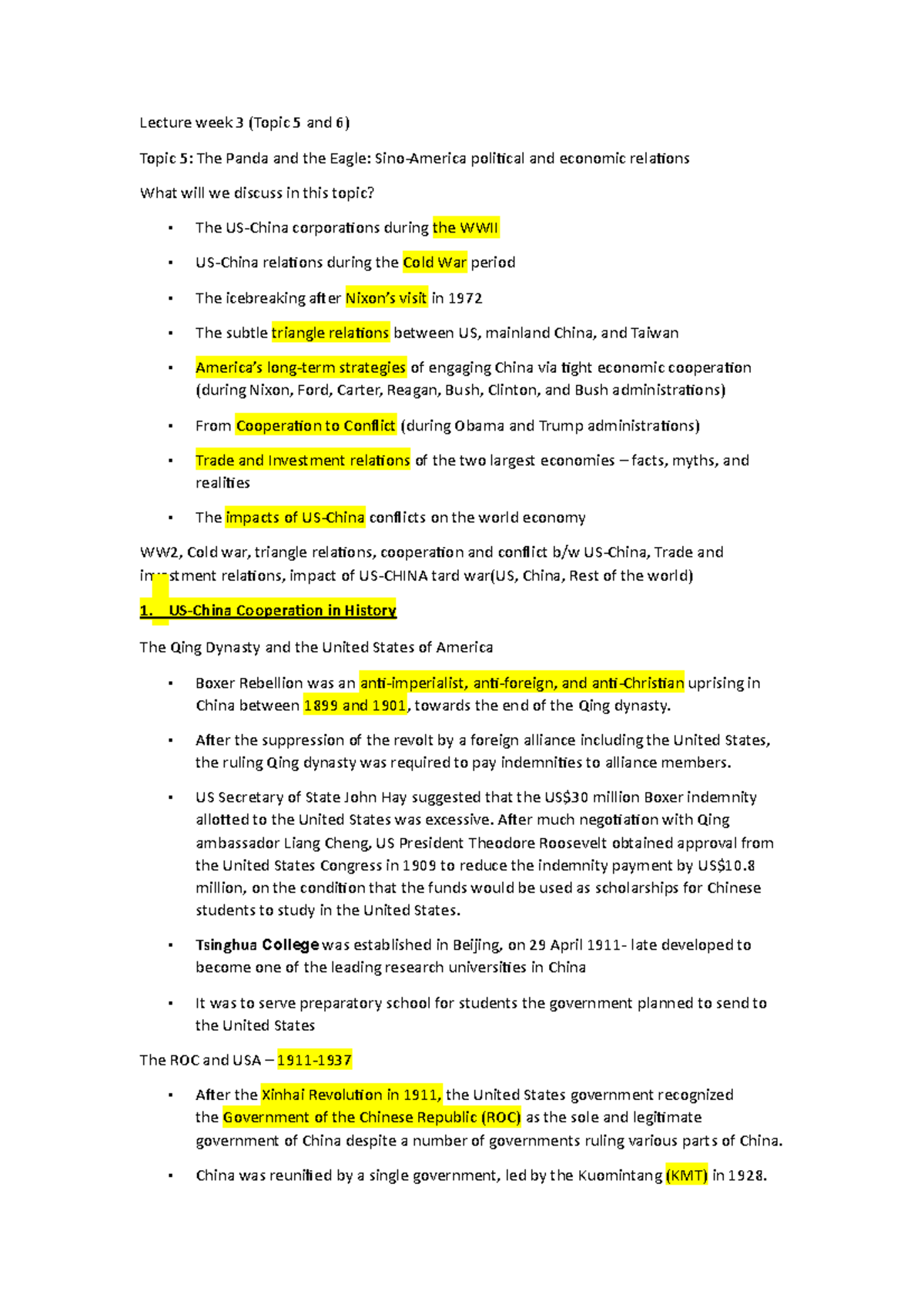 Lecture week 3 - After the suppression of the revolt by a foreign ...