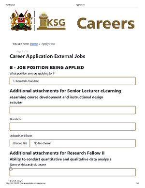 Ksg Job - N/a - Page 2 of 10 Career Application External Jobs B - JOB ...