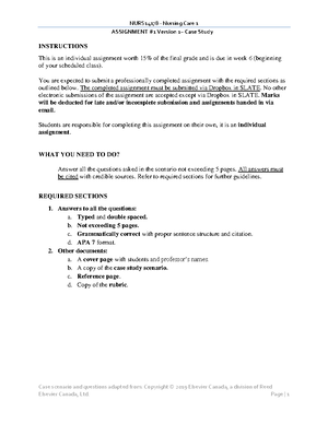 NURS14178- WEEK 2 - Lecture notes 2 - NURS Nursing Care 1 – Unit 2 ...
