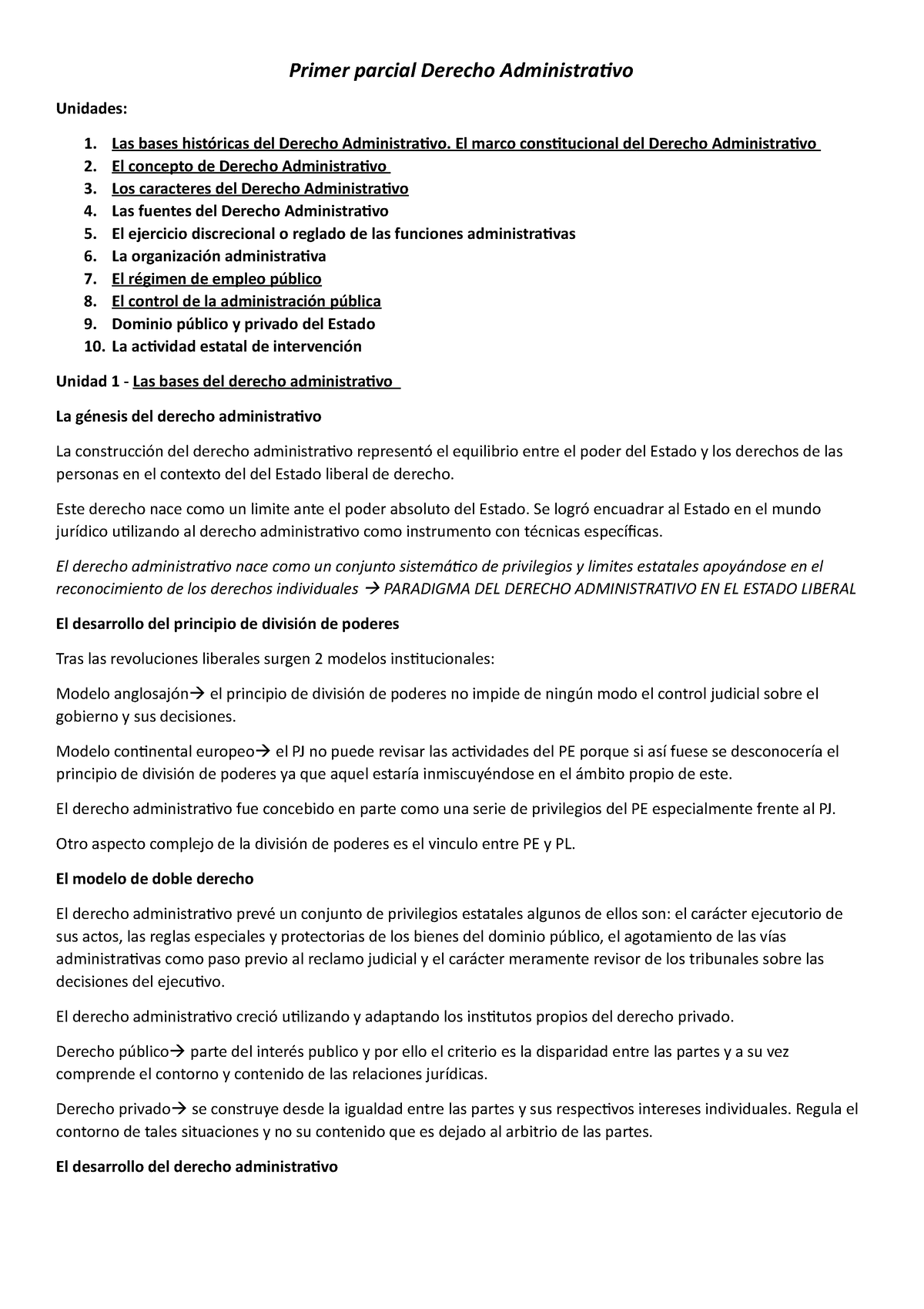 Primer Parcial Derecho Administrativo - Primer Parcial Derecho ...