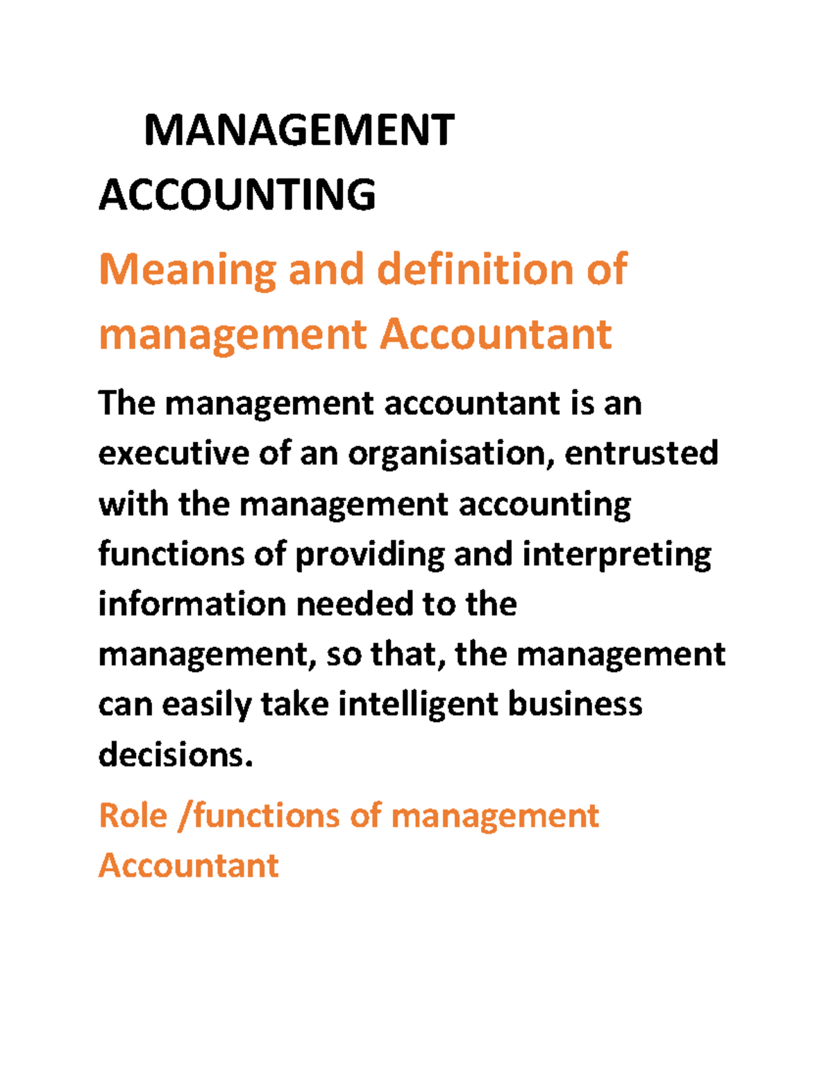 What Do You Mean By Business Management Accounting