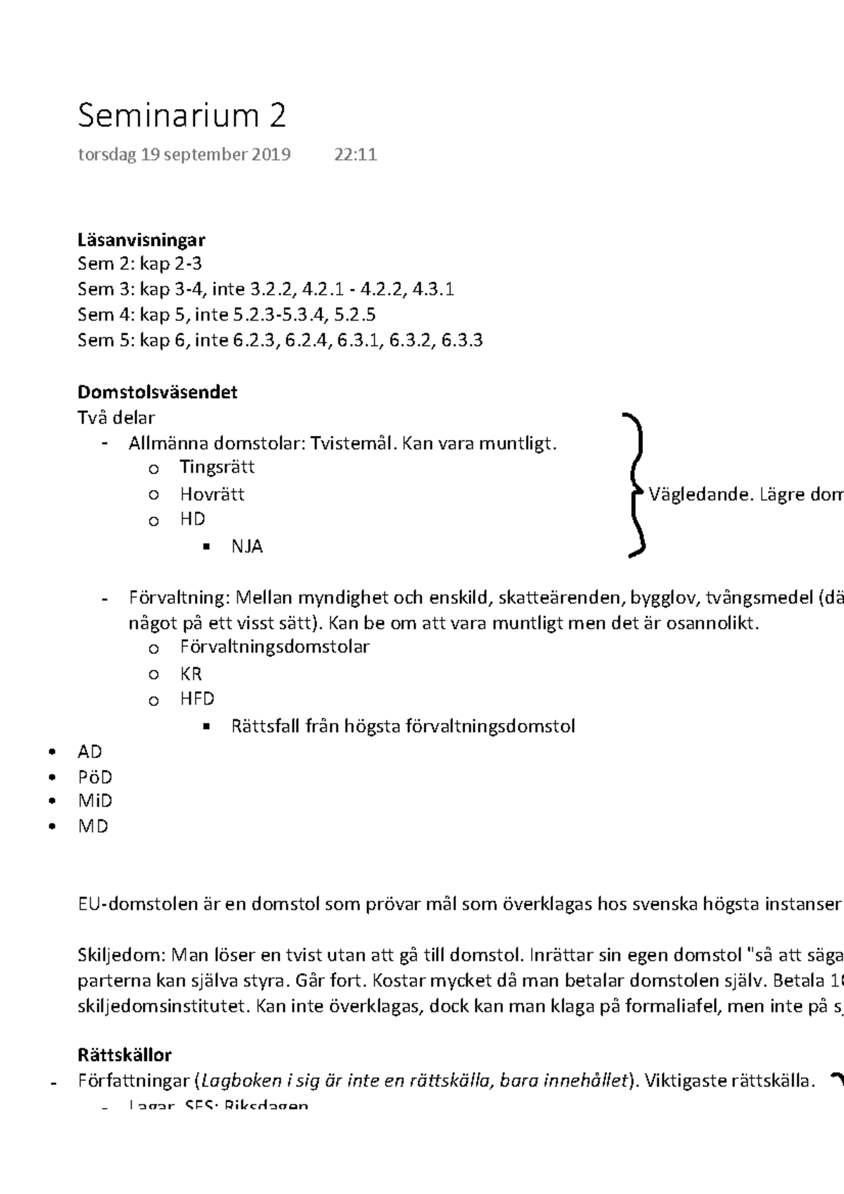 Seminarium 2 Jiken - Läsanvisningar Sem 2: Kap 2- Sem 3: Kap 3-4, Inte ...