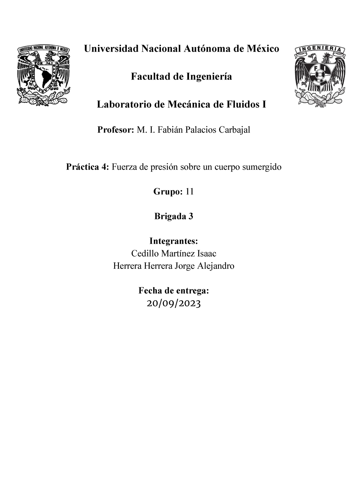 Practica 4 Laboratorio De Mecanica De Fluidos - Universidad Nacional ...