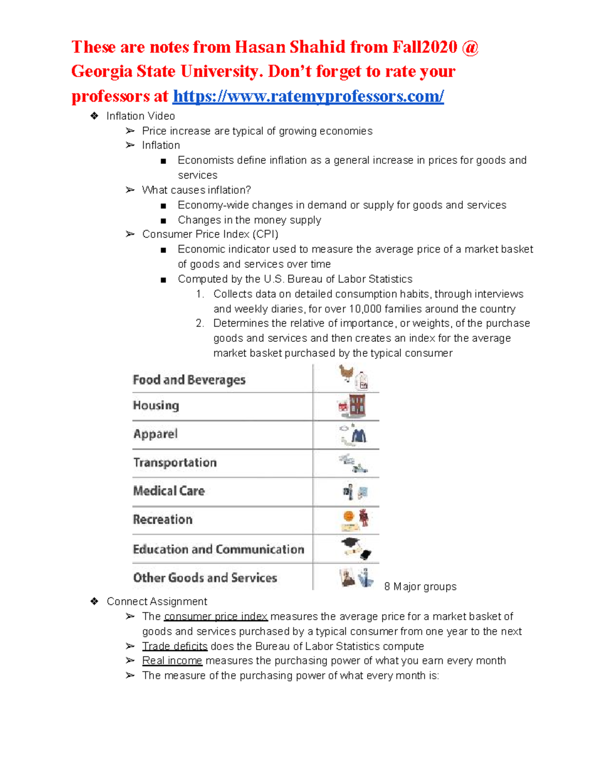 (Module 3) Inflation - Lecture notes Chapter 3 - These are notes from ...