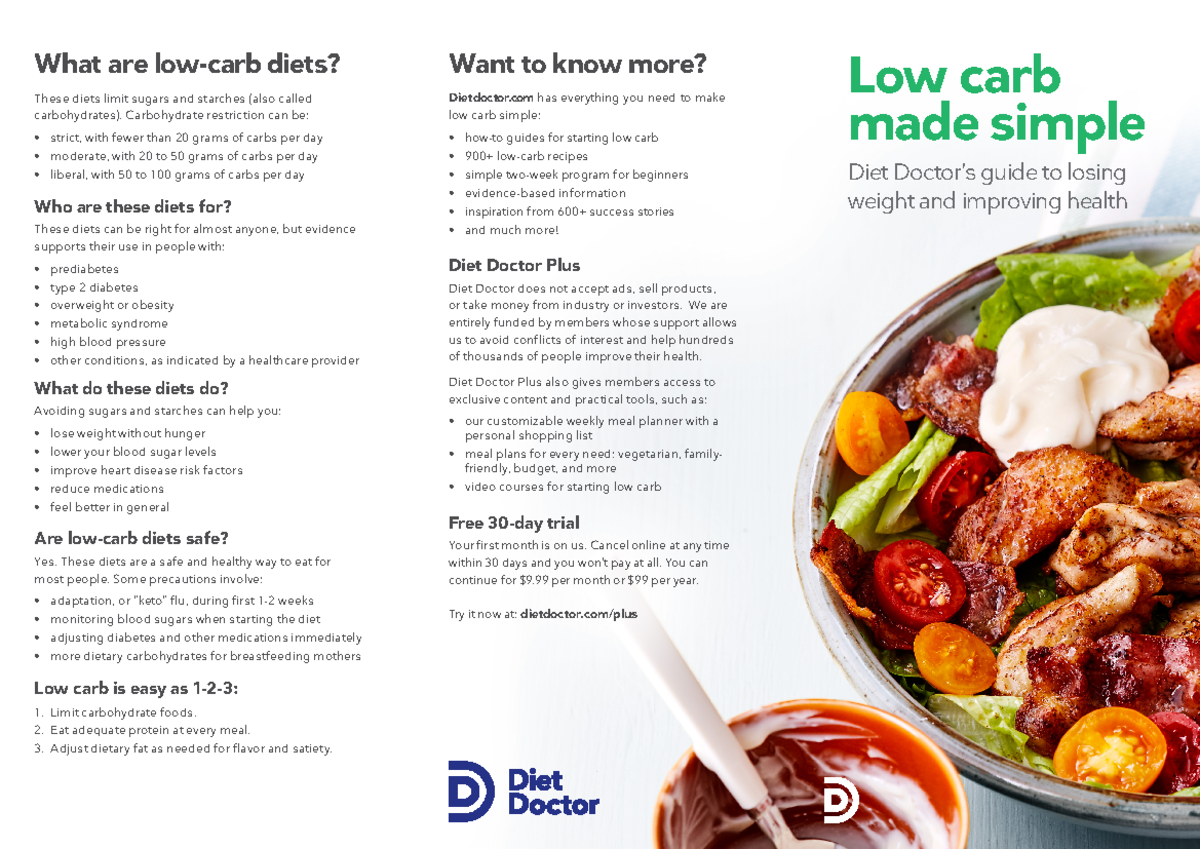 Keto Brochure test What are lowcarb diets? These diets limit