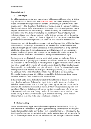 Reflekterande text - elevers skrivande - Reflekterande text – Elevers ...