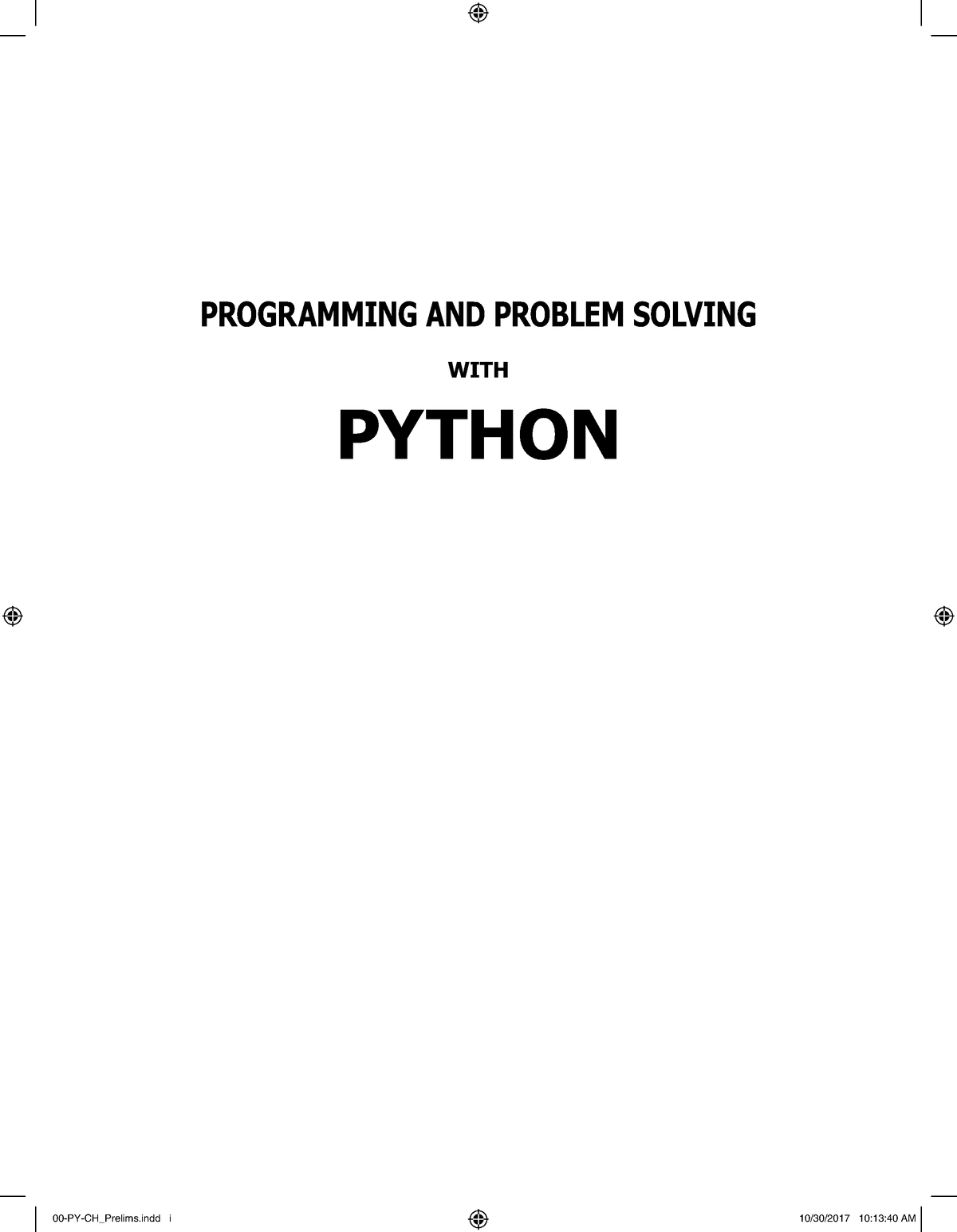 9789387067578 Programming And Problem Solving With Phython 20bb ...