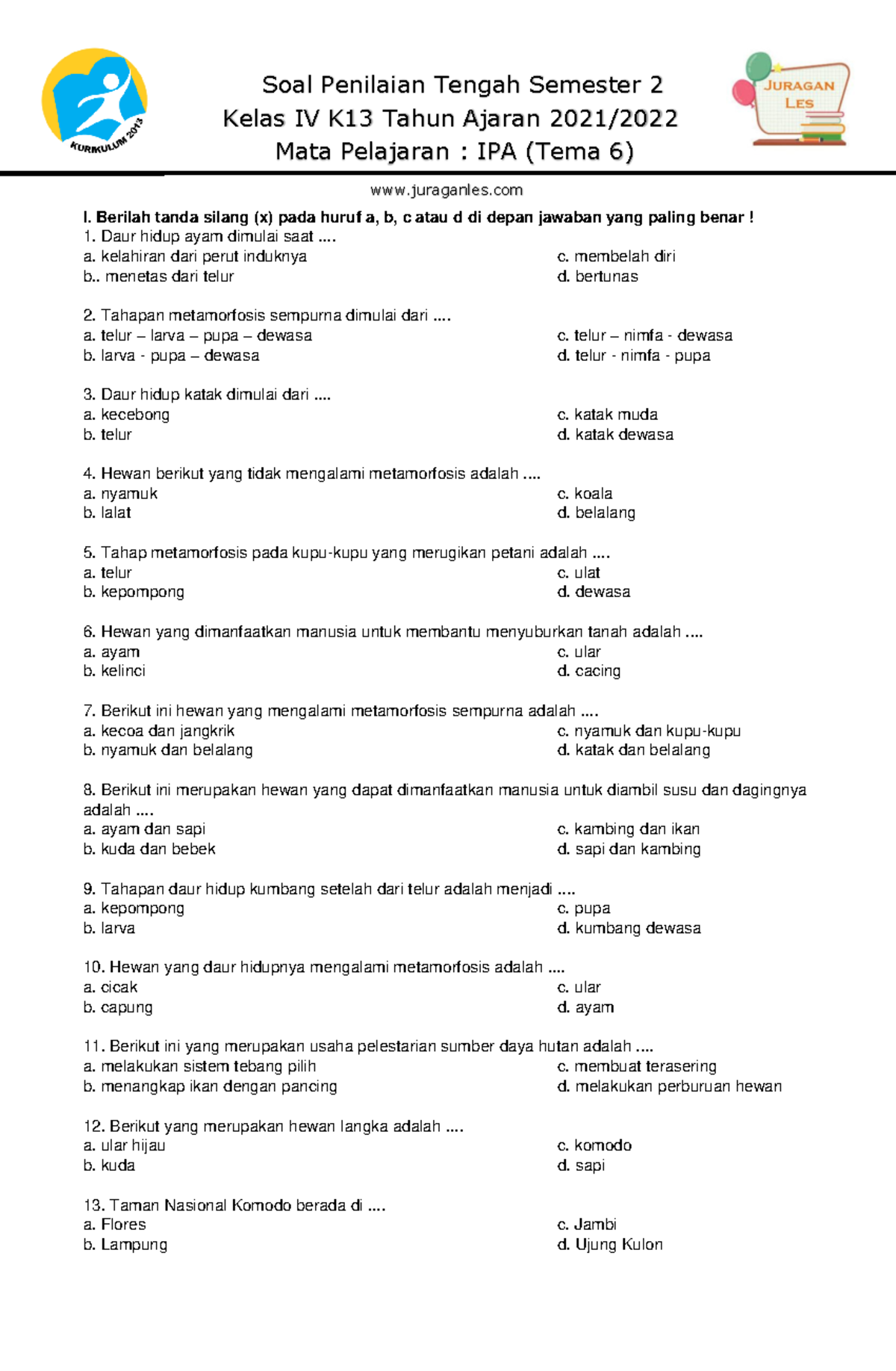 Analisis Soal Tema 2 Kelas 4 Kurikulum 2013 Analisis Soal Tema 2 Kelas 4 Kurikulum 2013