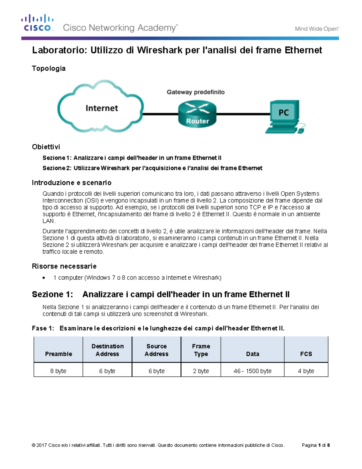 Unveiling the Network’s Secrets – A Hands-On Lab Using Wireshark to Examine Ethernet Frames and Topology