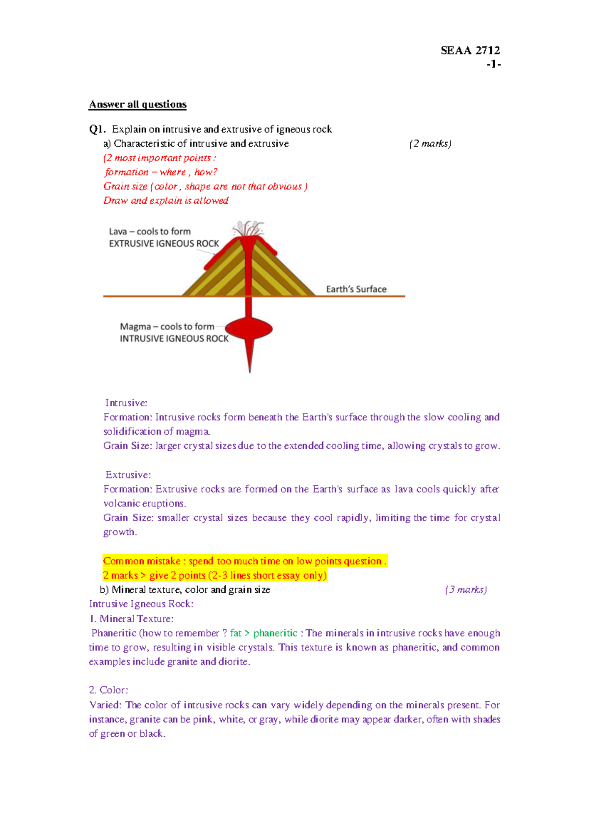 GEO TEST AND Answer Scheme 2 test 1 - 1 - Answer all questions Q1 ...