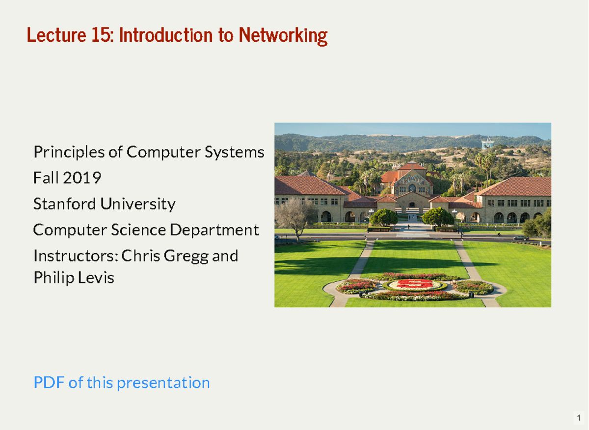 15 Introduction To Networking - Principles Of Computer Systems Fall ...