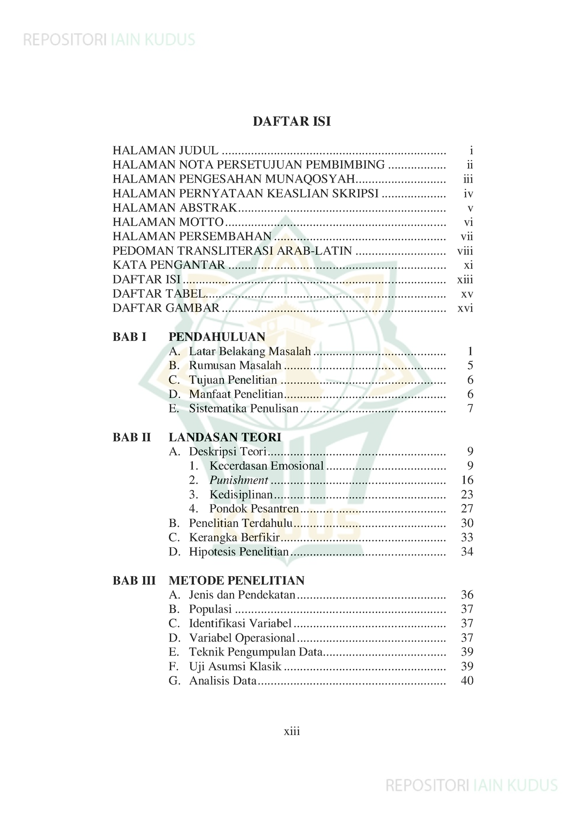 03 Daftar ISI - Xiii DAFTAR ISI HALAMAN JUDUL - Studocu