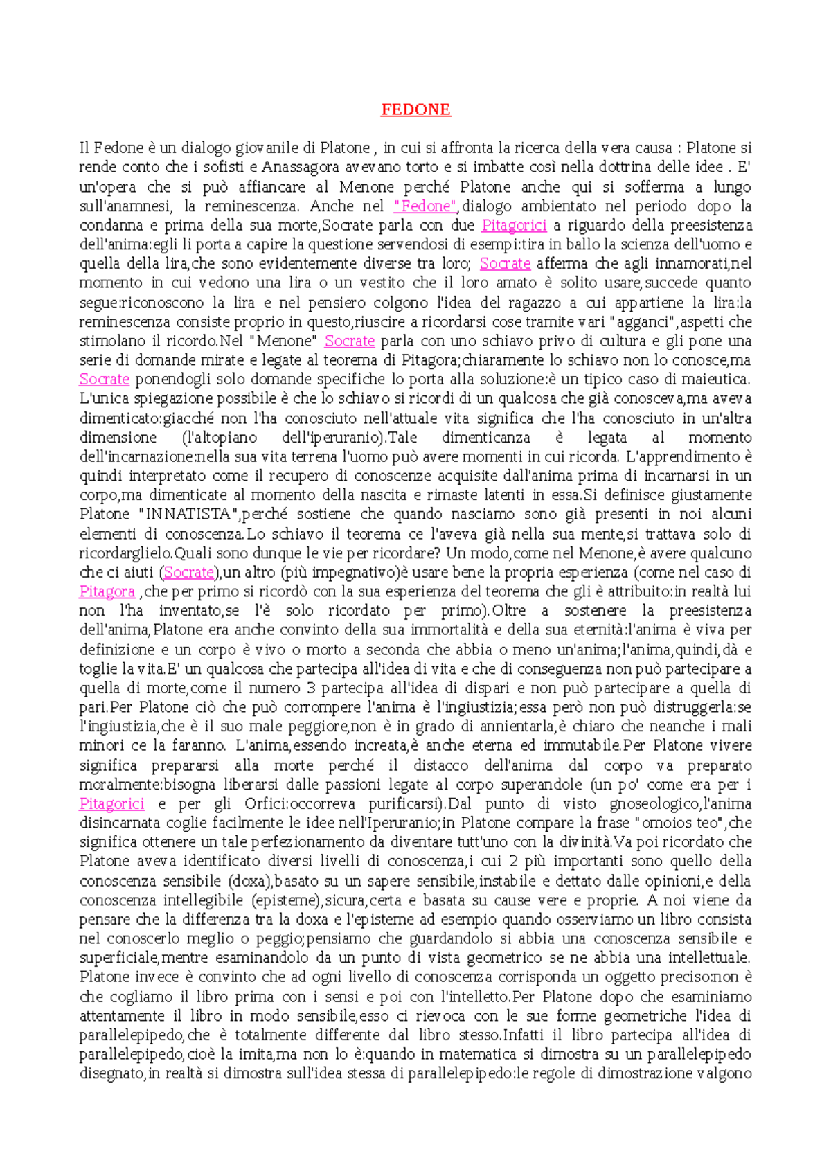 Fedone Platone - FEDONE Il Fedone è un dialogo giovanile di Platone ...