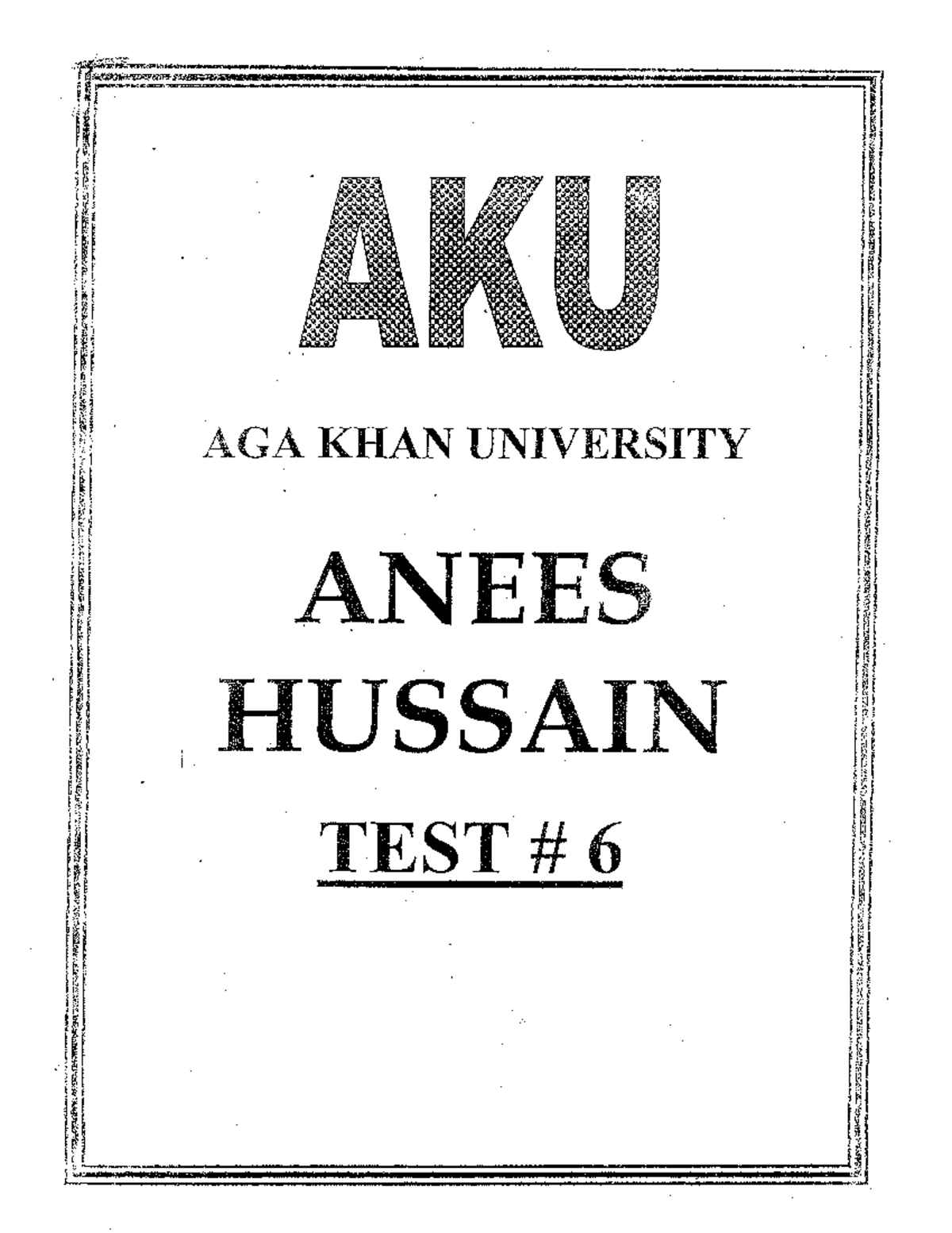 AKU Test 06 Campus 2 It's good notes Chemistry Studocu