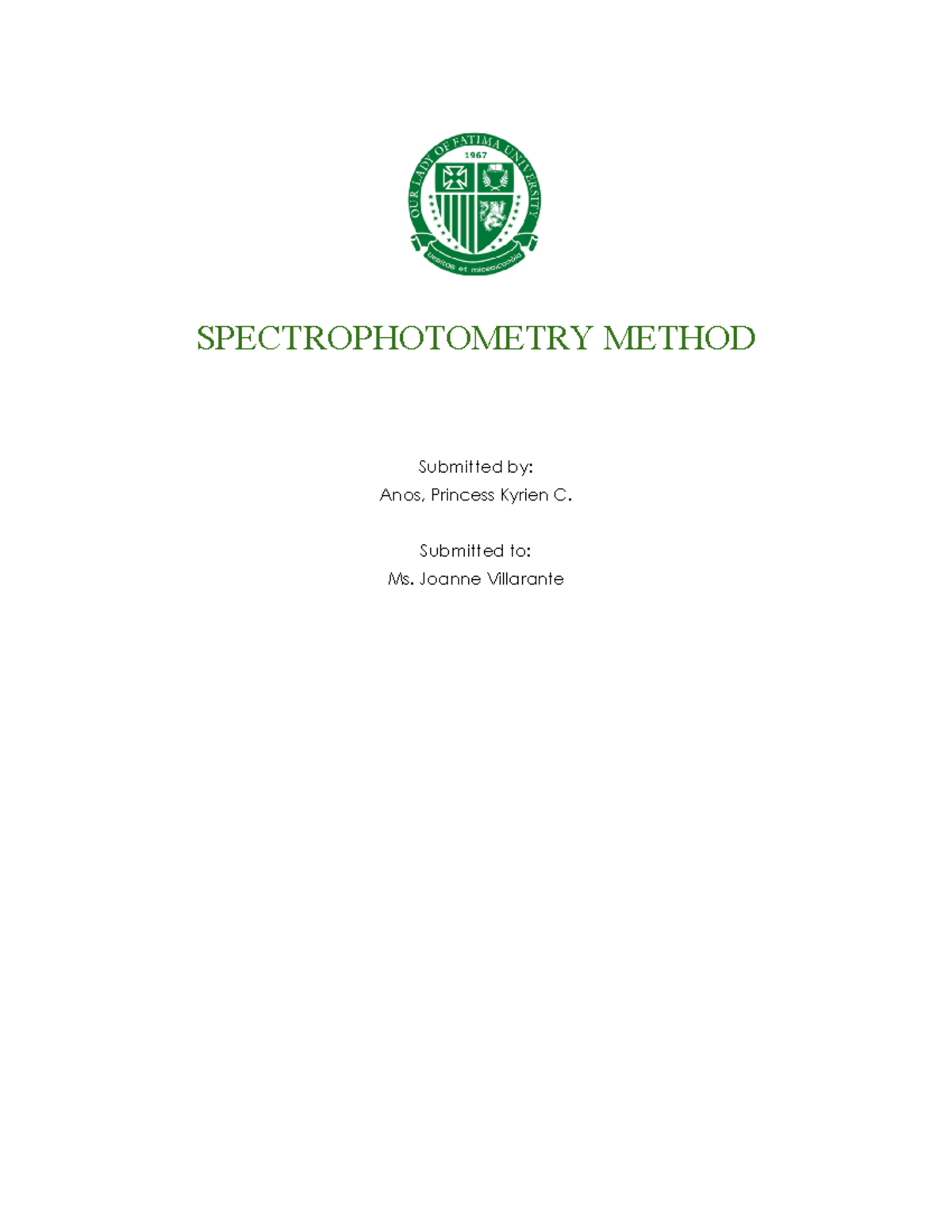 Spectrochemical Methods - Medical Laboratory Science (MedTech ...