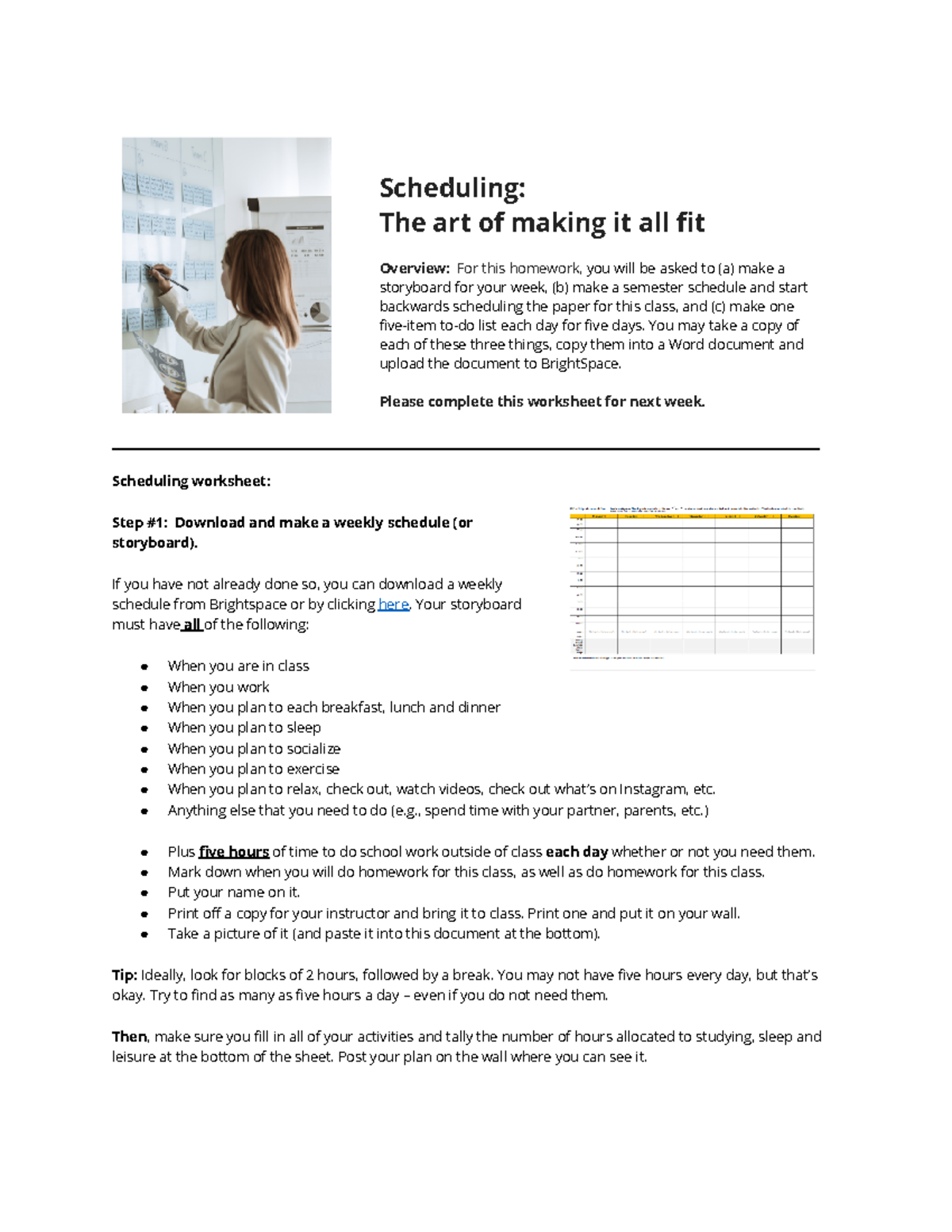 3 scheduling 2023 - Scheduling: The art of making it all fit Overview ...