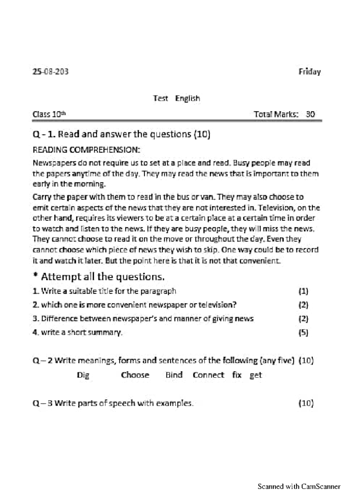Test - Bachelors of business management (BBM) - Scanned with CamScanner ...