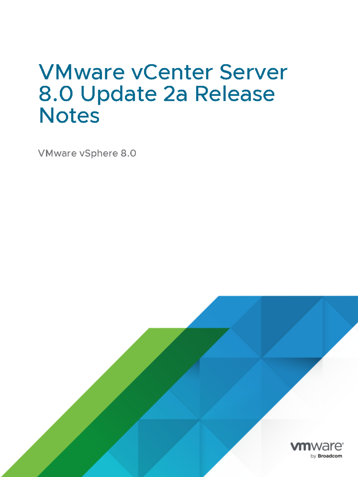 Vmware Vcenter Server 8.0 Update 2A 版本說明 – UVRIR