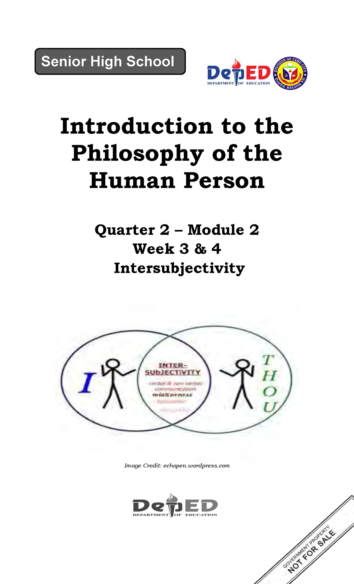 2 Q2 Intro To Philo Introduction To The Philosophy Of The Human Person Quarter 2 Module 2 3050