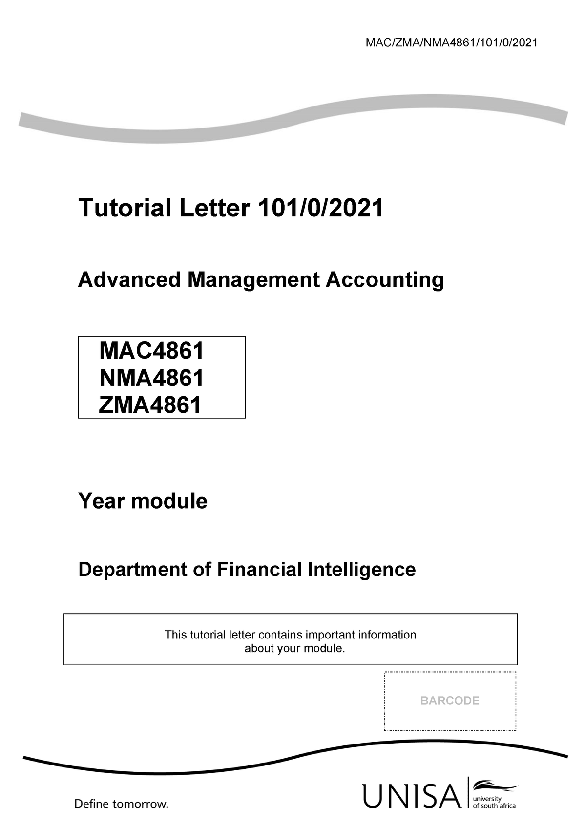 MAC4861 101 2021 0 B - FAC4863 FOR UNISA STUDENTS FOR PRACTICe. - MAC ...