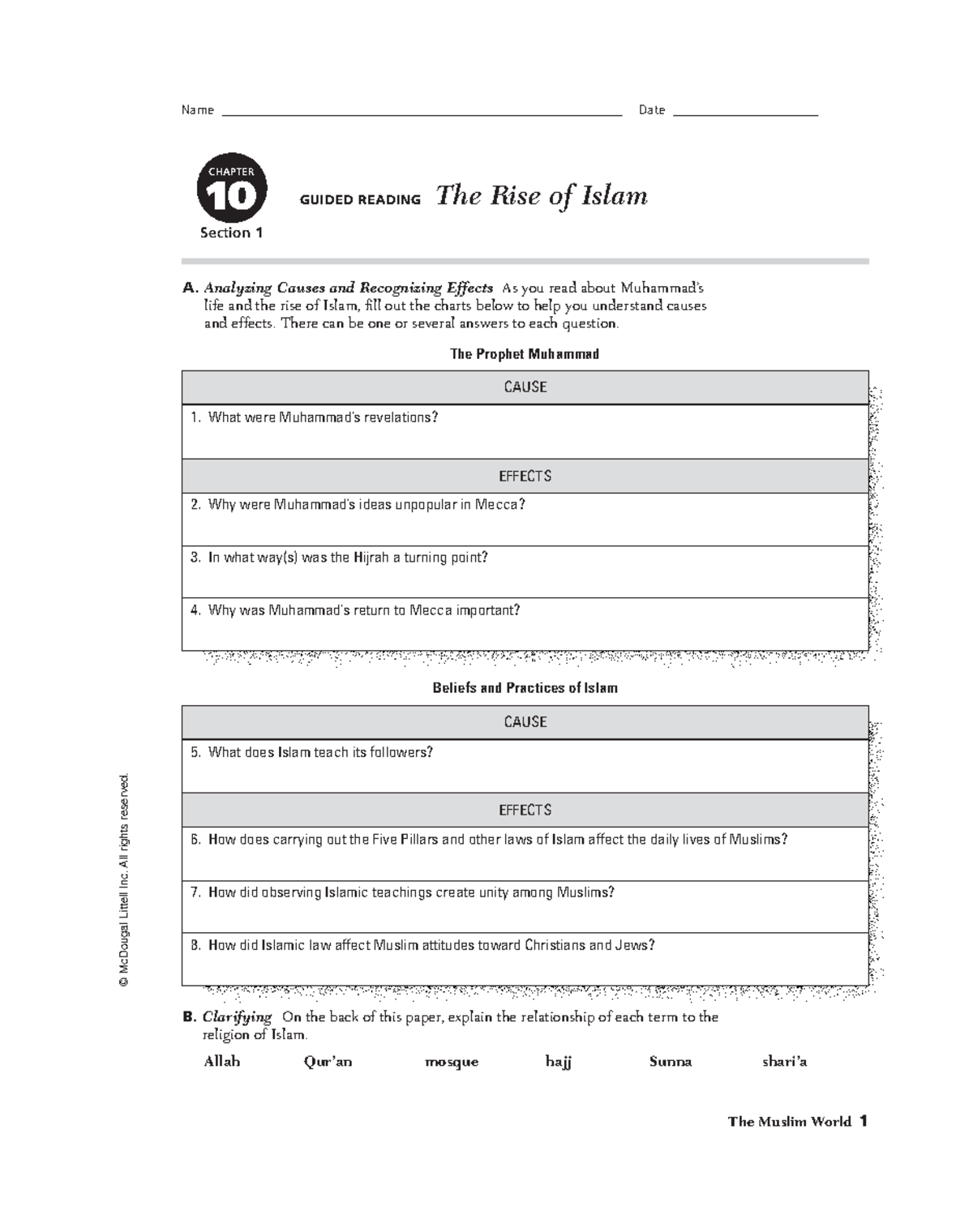 10.1 GR Workbook islam © McDougal Littell Inc. All rights reserved