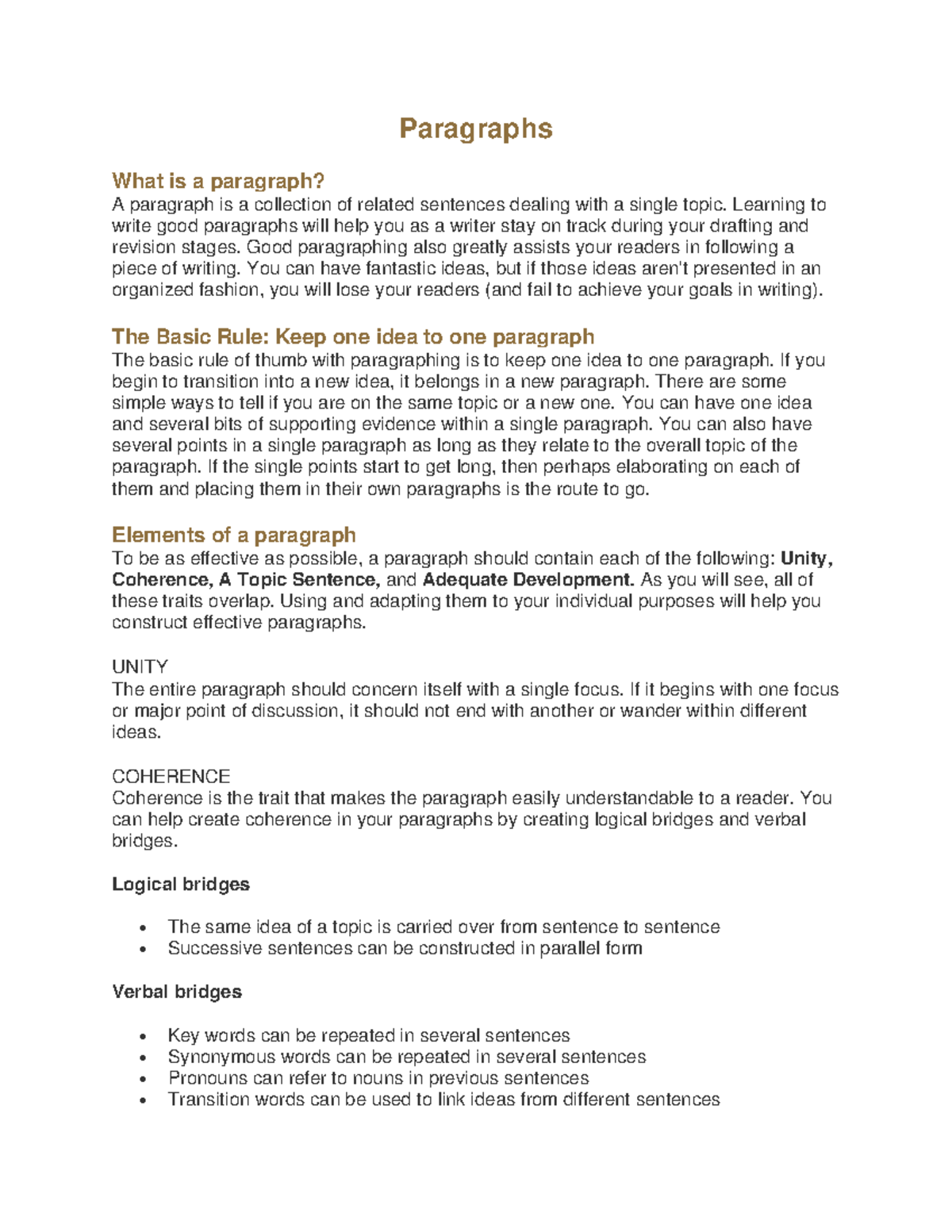 Paragraphs Review - Mirlaine Docteur - Paragraphs What is a paragraph ...