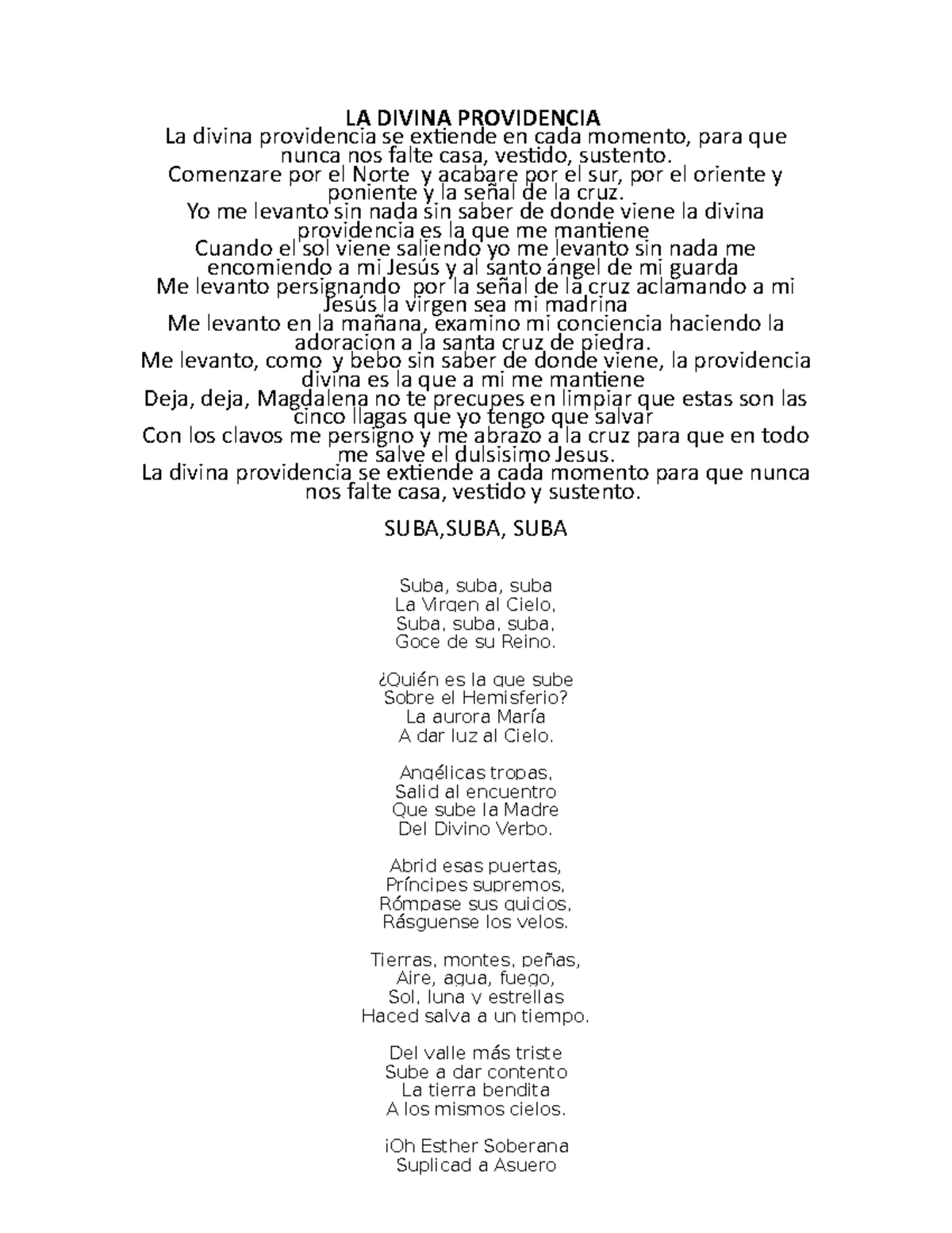 Dokumen cantos 1 LA DIVINA PROVIDENCIA La divina providencia se