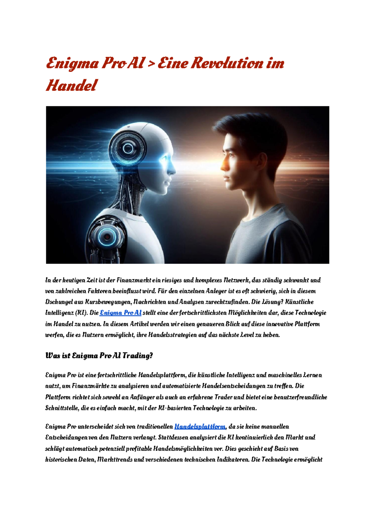 Enigma Pro AI Eine Revolution im Handel - Enigma Pro AI > Eine ...