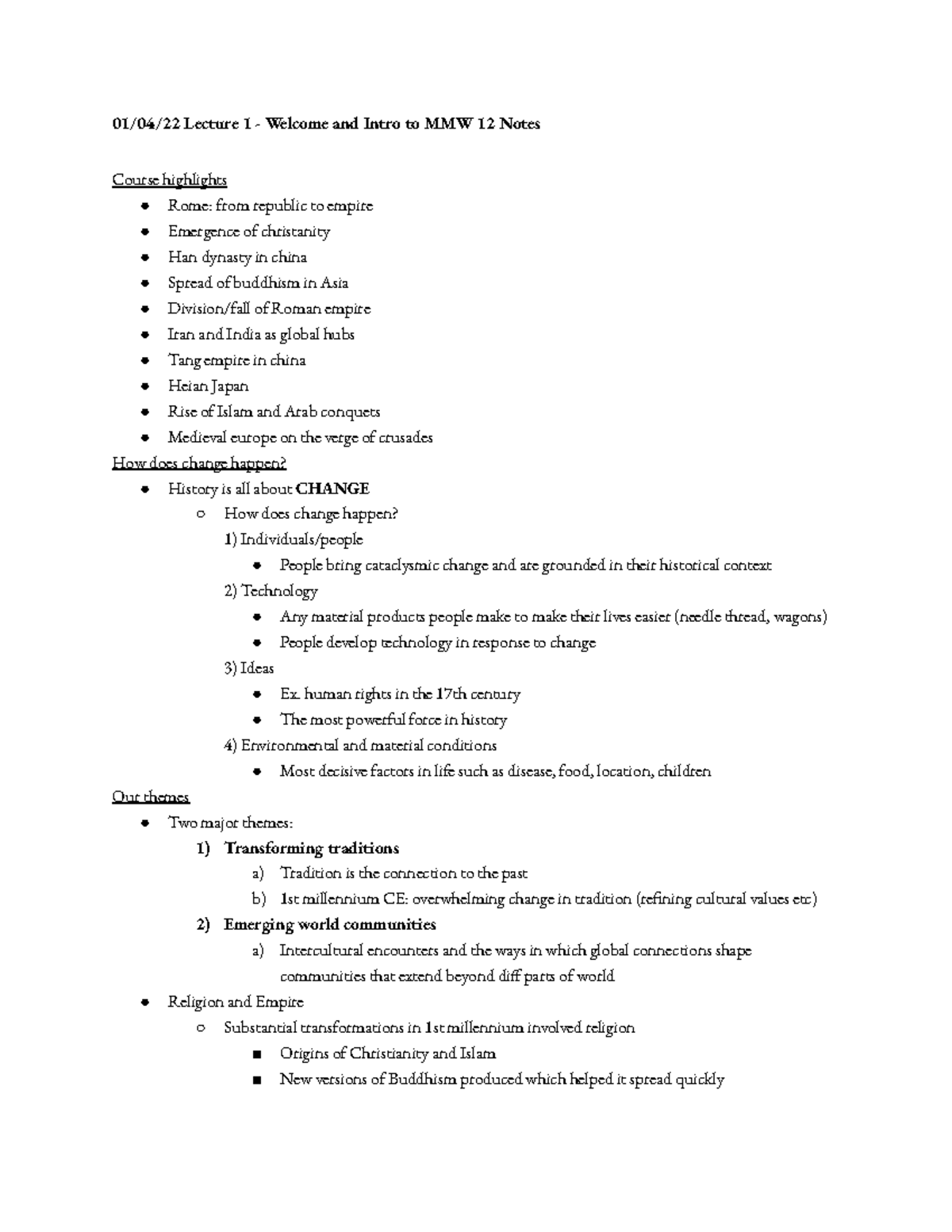 MMW 12 Course Introduction and Themes - 01/04/22 Lecture 1 - Welcome ...