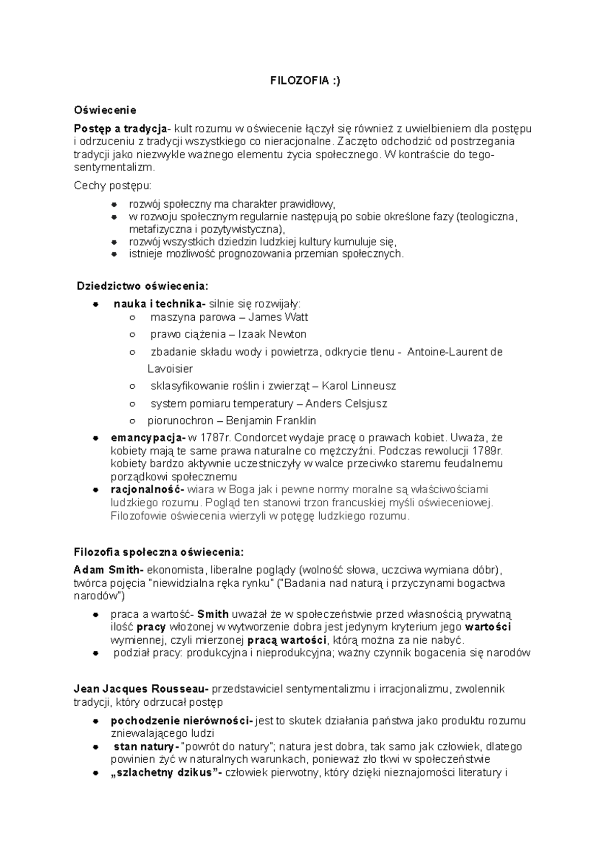 Filozofia- nitatki z wykładu z filozofi uw dziennikartswo, potrzebne