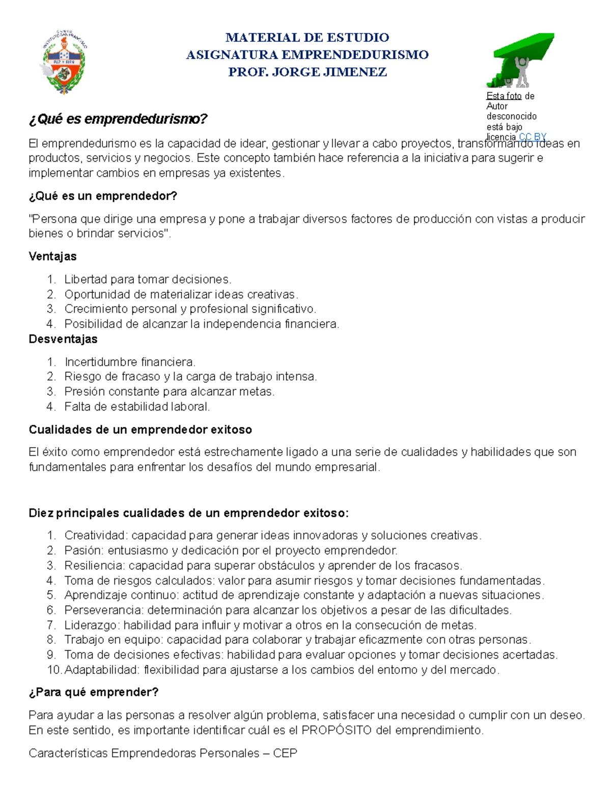 Material DE Estudio 10 Decimo BTPI Y BCH Emprendedurismo I Parcial 2024 ...