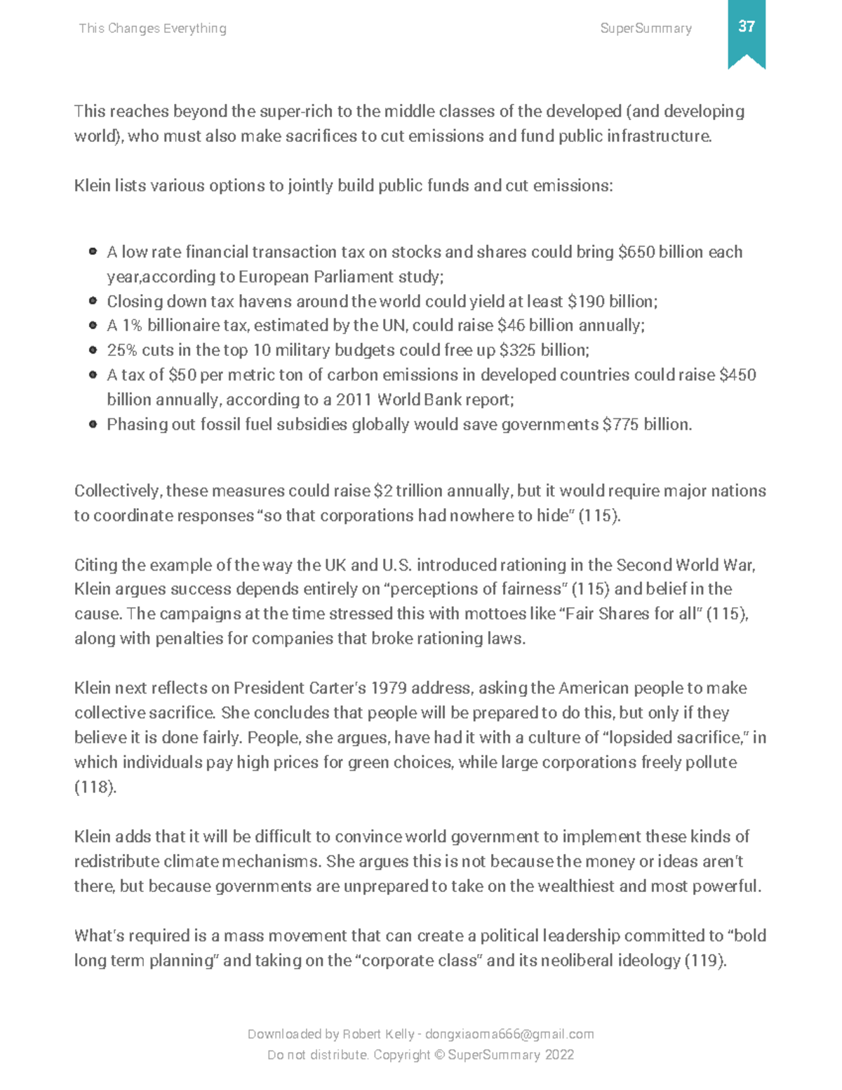This changes everything super summary study guide 38 this reaches