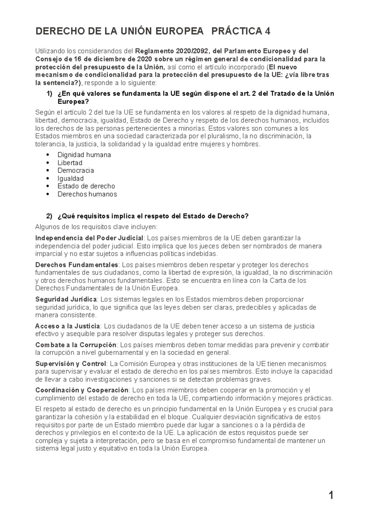 Práctica 4 DUE - Práctica 7 DUE - DERECHO DE LA UNIÓN EUROPEA PRÁCTICA ...