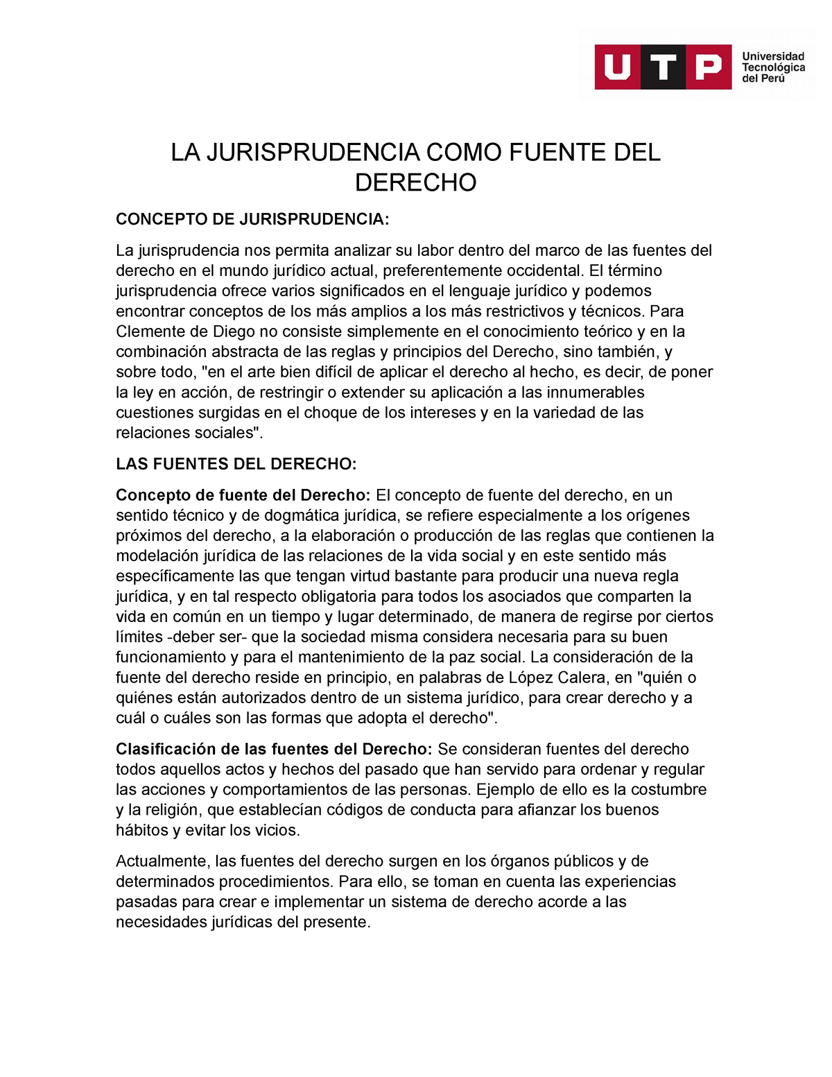 Resumen DE LA Jurisprudencia COMO Fuente DEL Derecho - LA ...