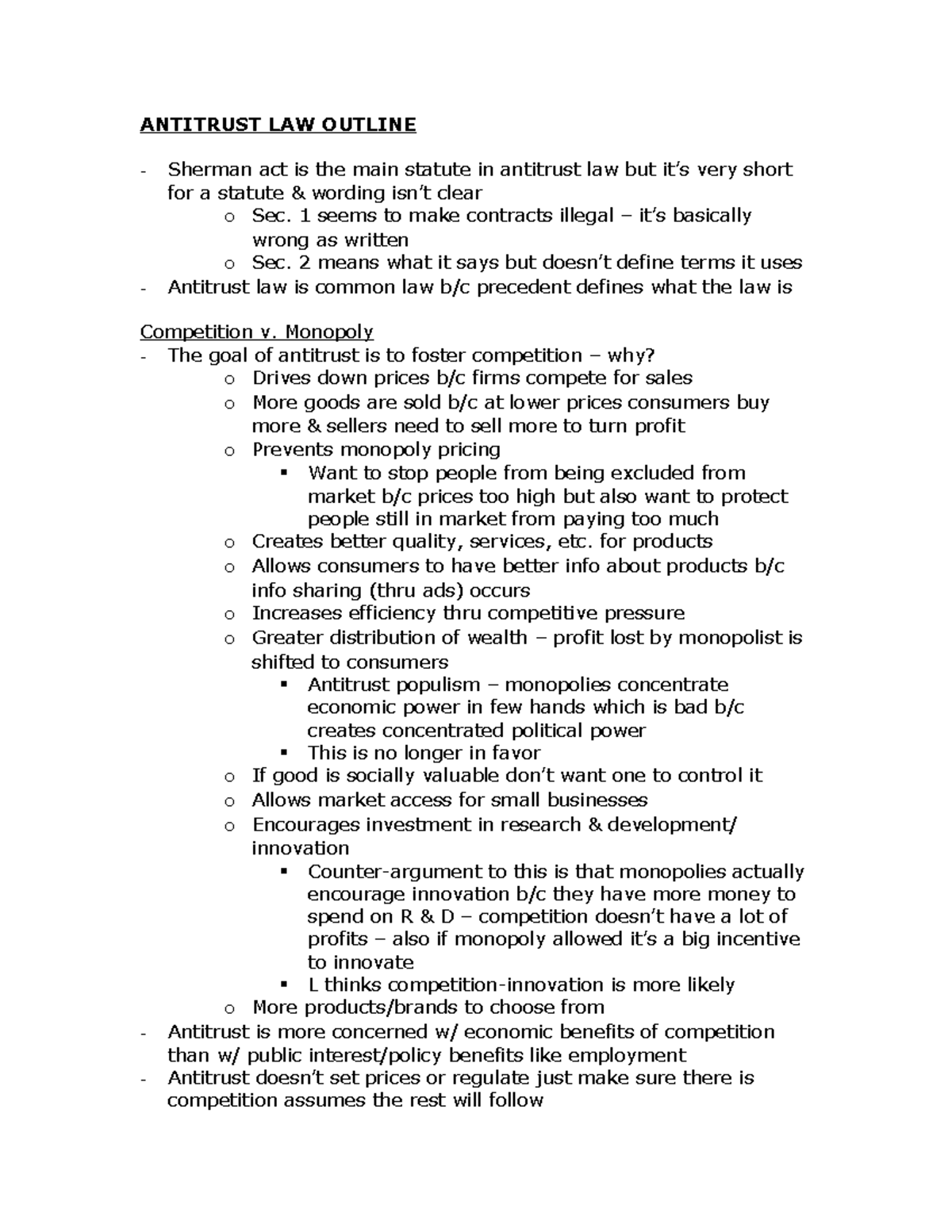 What Are Antitrust Laws Quizlet - e5wqakr