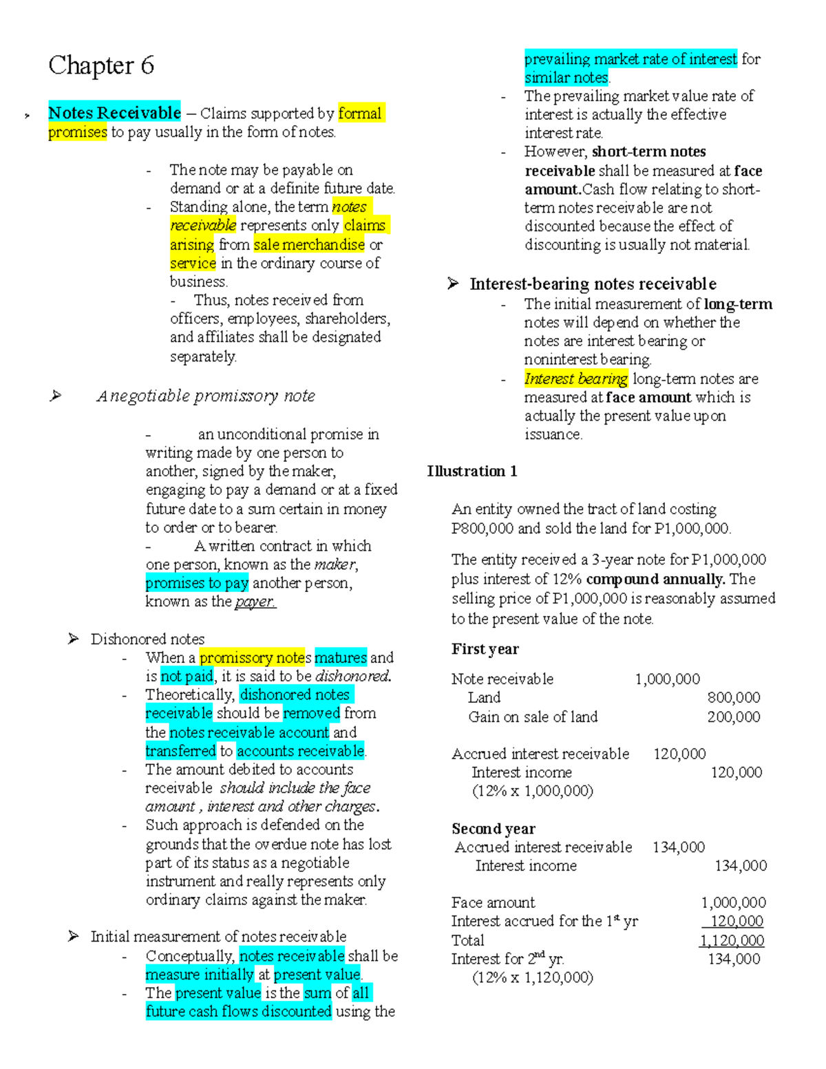 Intermediate accounting vol one by valix Chapter 6 - Chapter 6 Notes ...