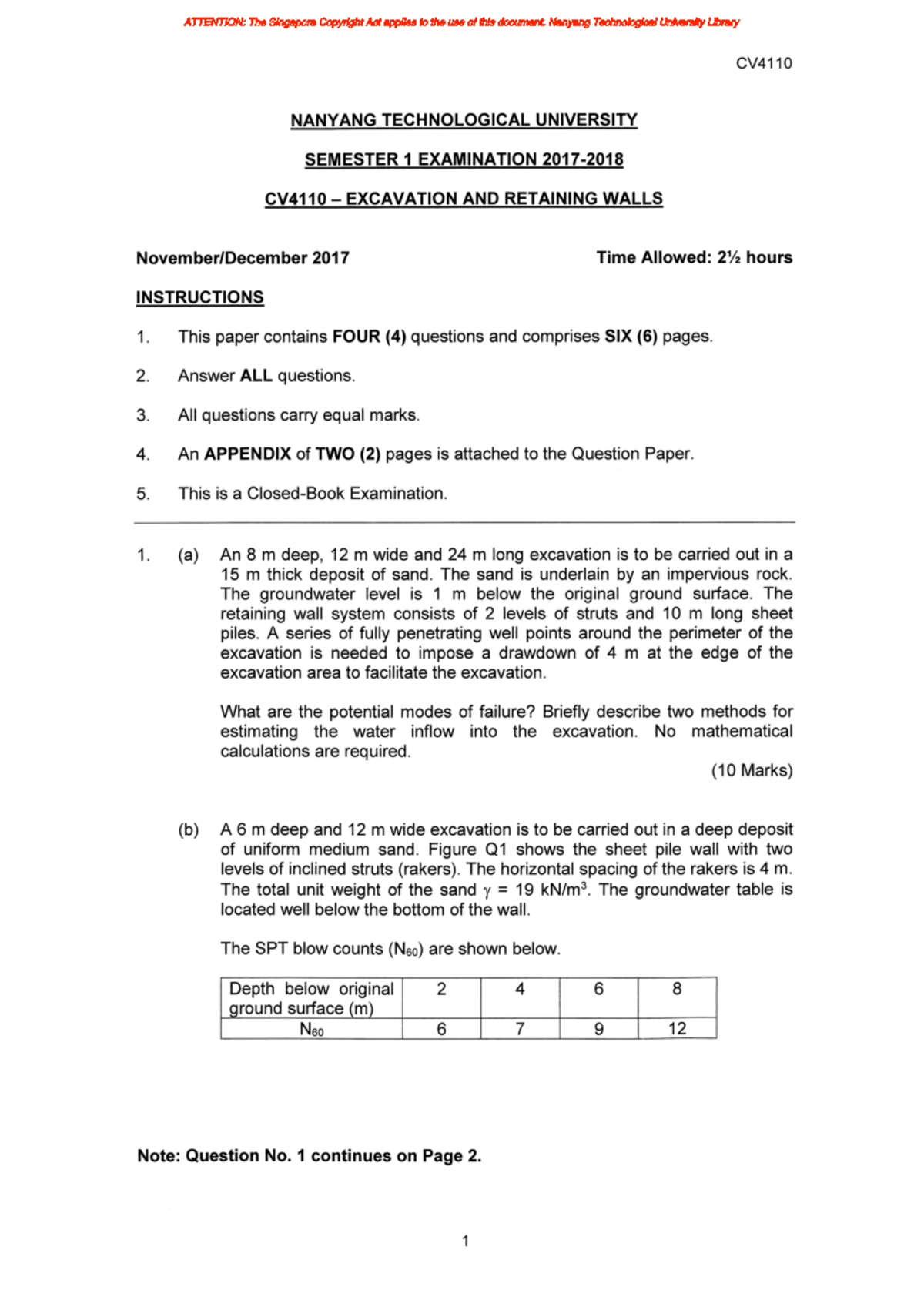 Cv4110 2017-2018 Semester 1 - Cv4110 - Studocu