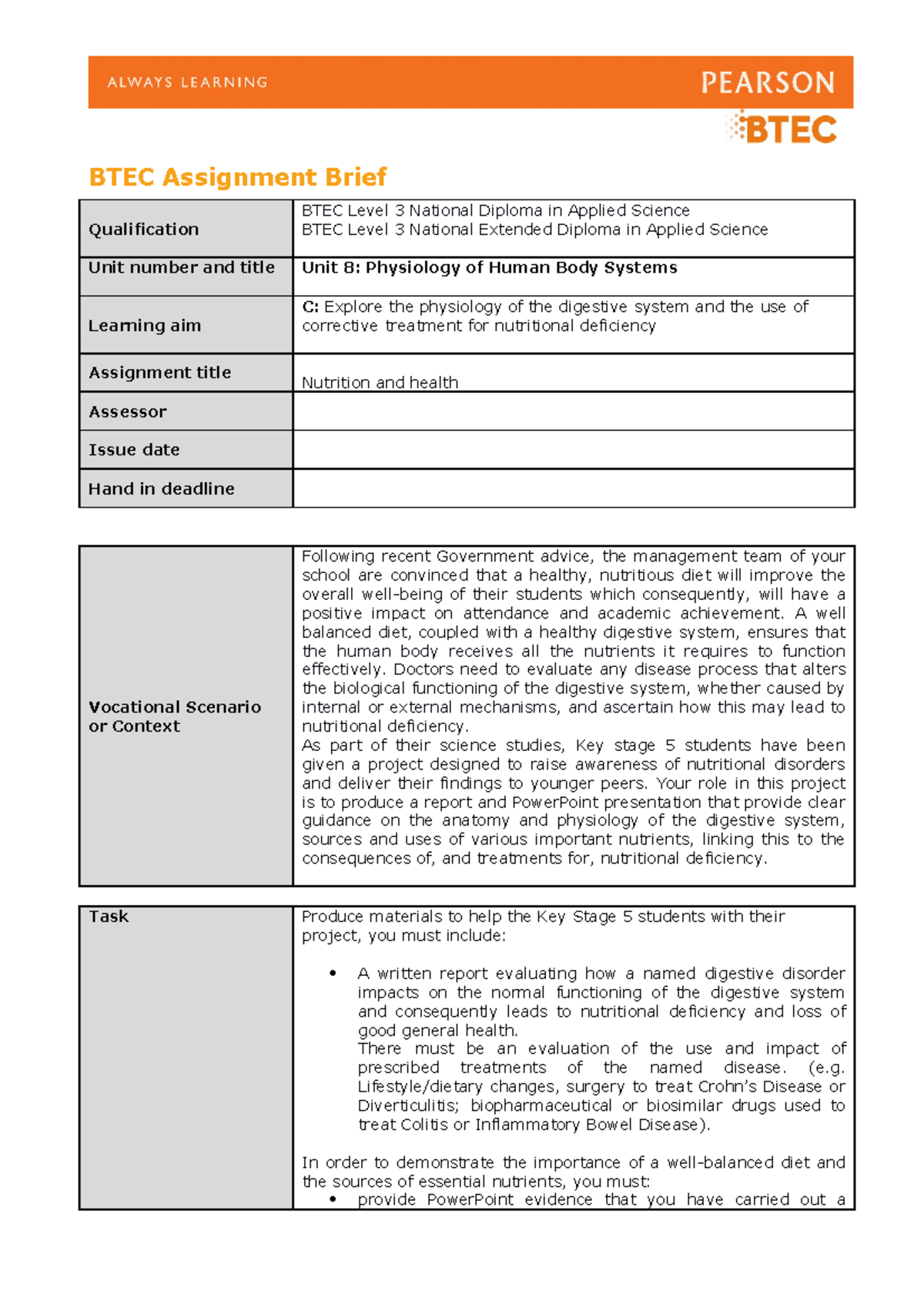 Assignment brief 3 - asdasfqe12e12 - BTEC Assignment Brief ...