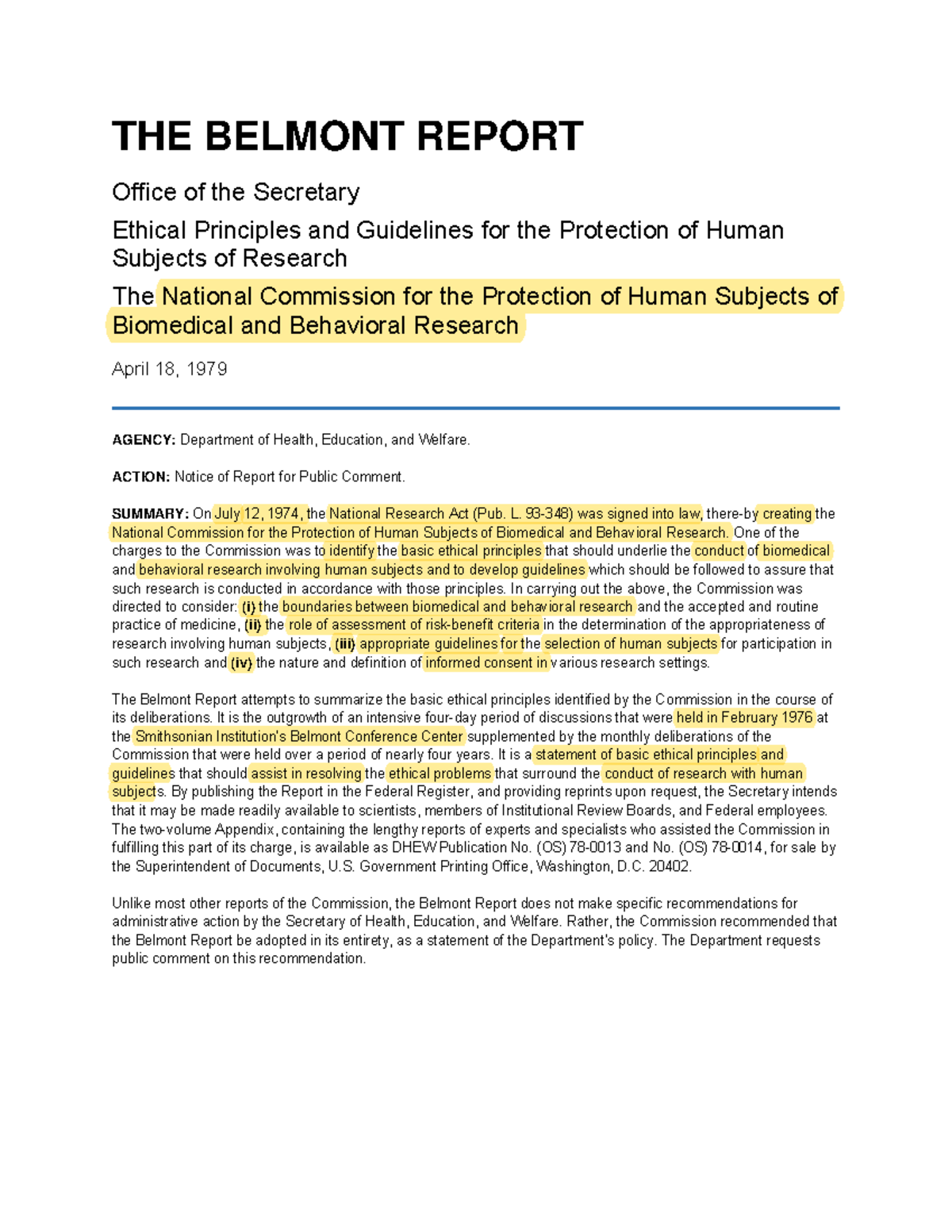 the-belmont-report-ethical-principle-and-guidelines-the-belmont