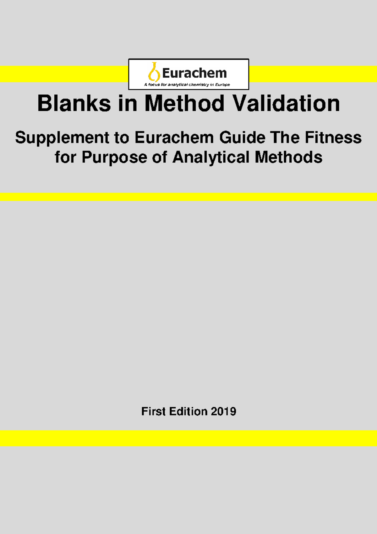 Blanks in Method Validation - Blanks in Method Validation Supplement to ...