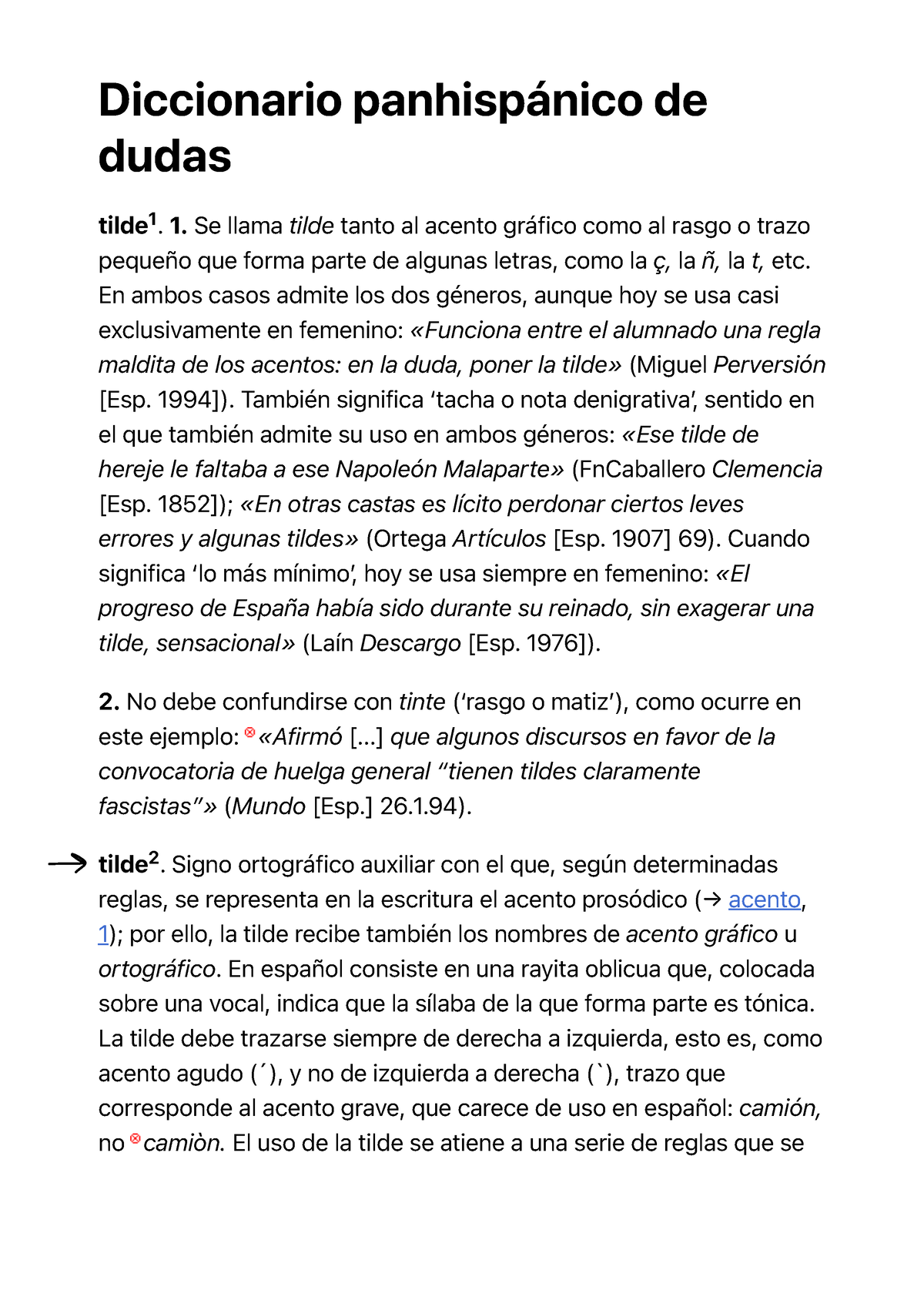 Teoría Acentuación - Diccionario Panhispánico De Dudas Tilde 1. 1. Se ...