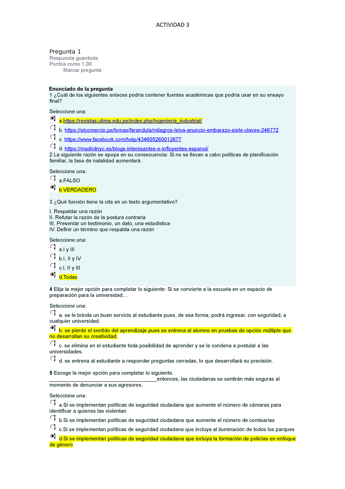 Actividad 3 - F Sjbsadjfbasjf - ACTIVIDAD 3 Pregunta 1 Respuesta ...